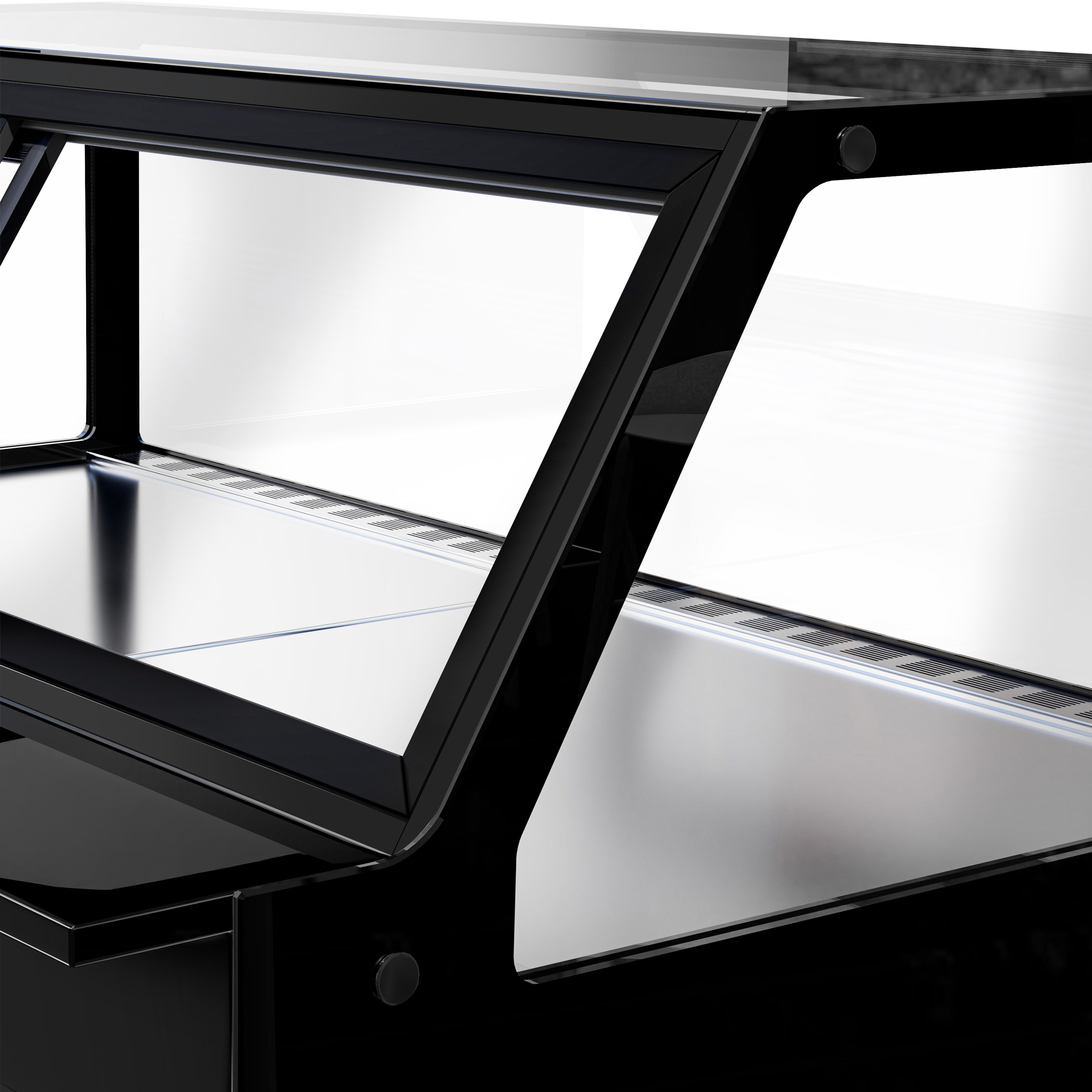 Comptoir vitrine réfrigérée KAISA - 2000x1048mm - +2/+8°C - Double vitrage - Éclairage LED