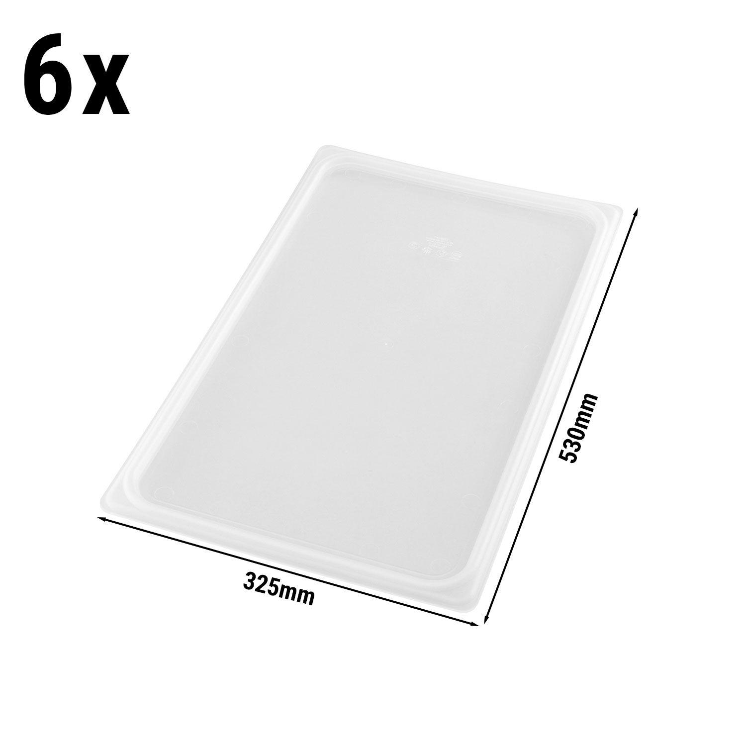 (6 pièces) CAMBRO | Couvercle GN 1/1 en polypropylène – hermétique – translucide