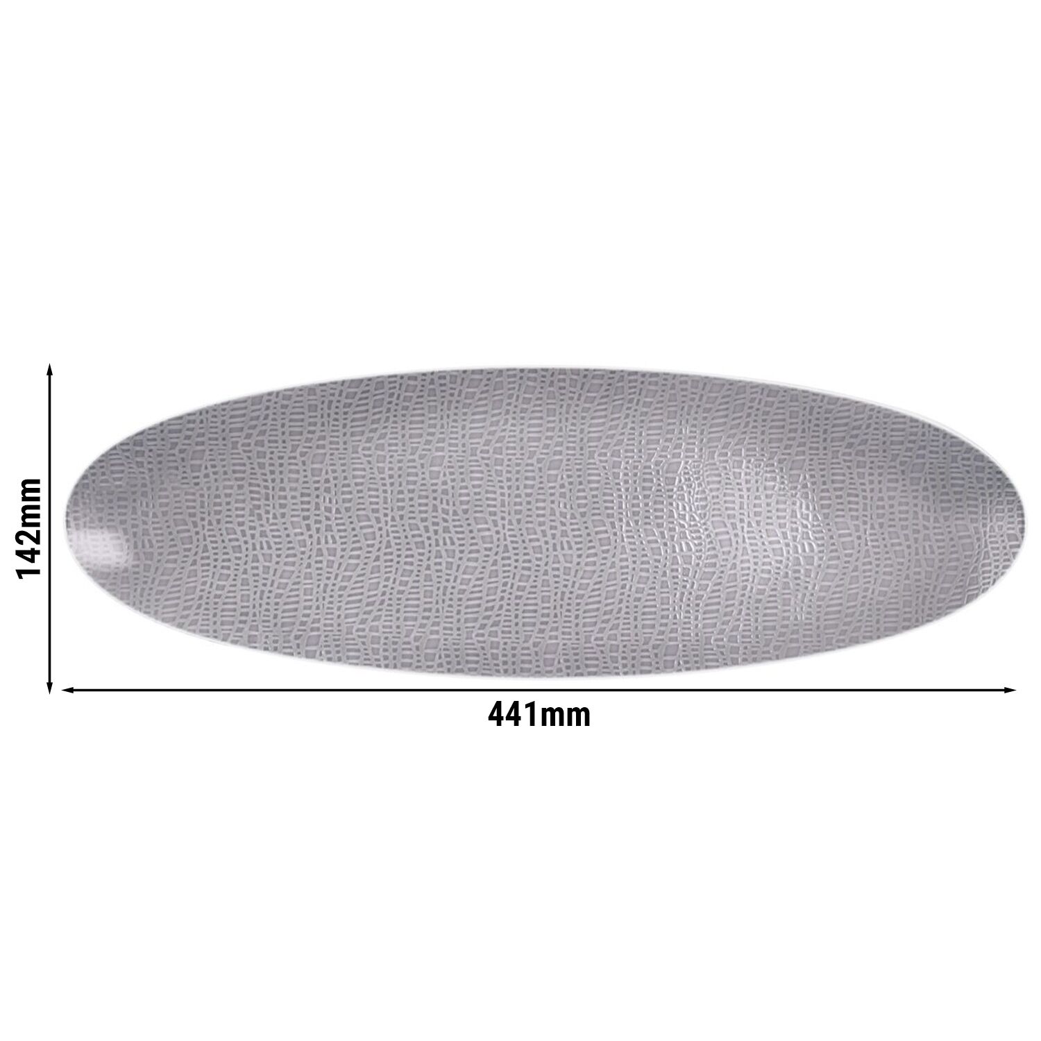 (2 pièces) SELTMANN WEIDEN | Plat de service - 440x140 mm - Gris         
