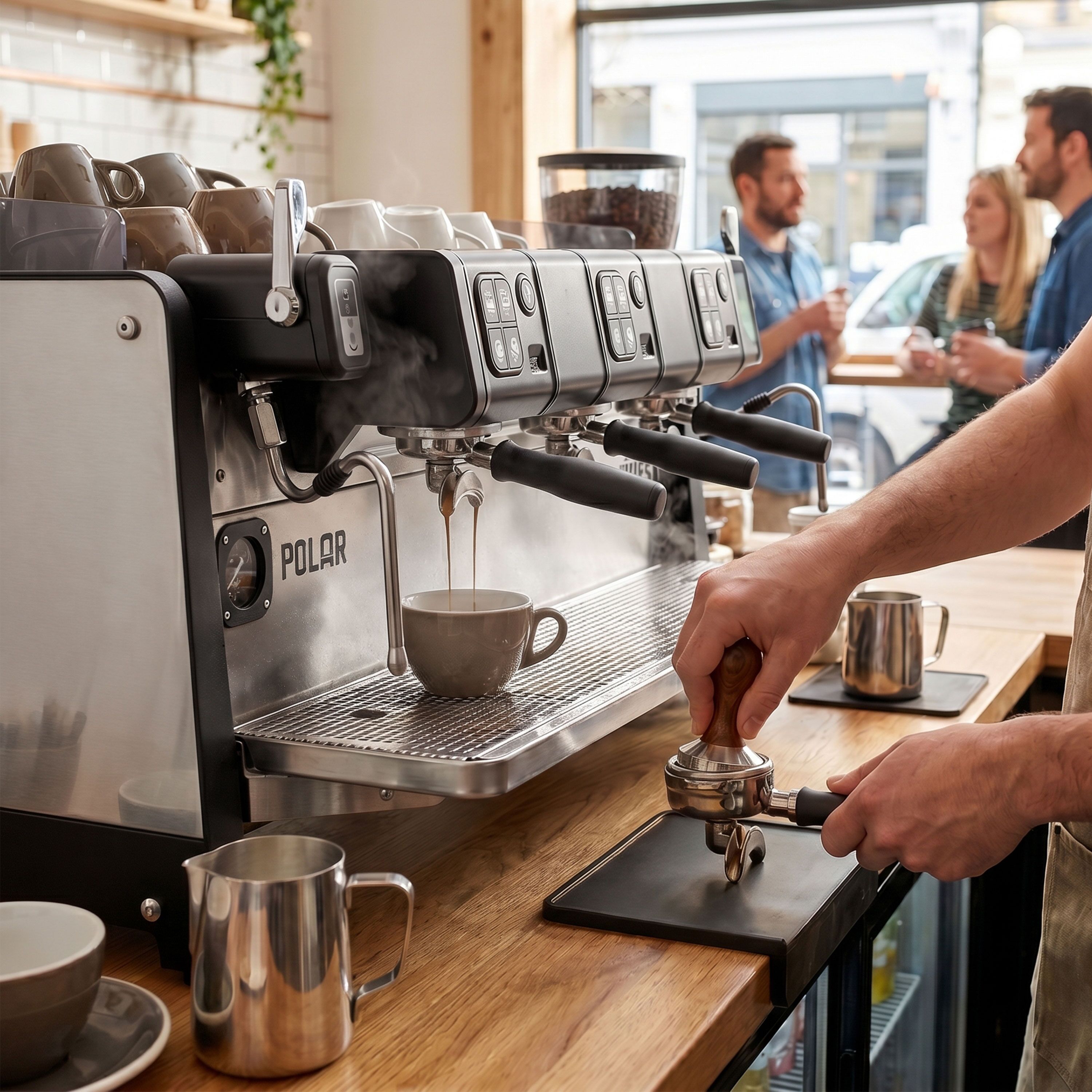 WEGA | Polar – Commercial 3-Group Espresso Machine – 6.9 kW – with 2 Steam Wands & Hot Water – Touchscreen – Stainless Steel