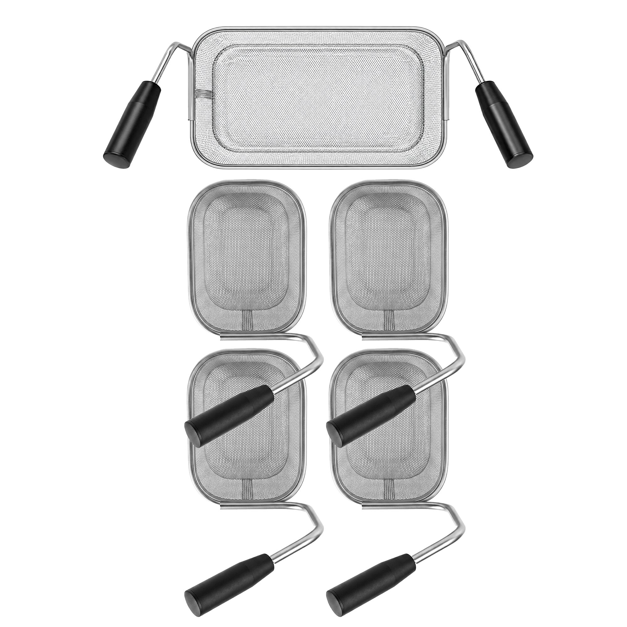(5 pcs) Ensemble de paniers à pâtes - 1x GN 1/3 & 4x GN 1/6