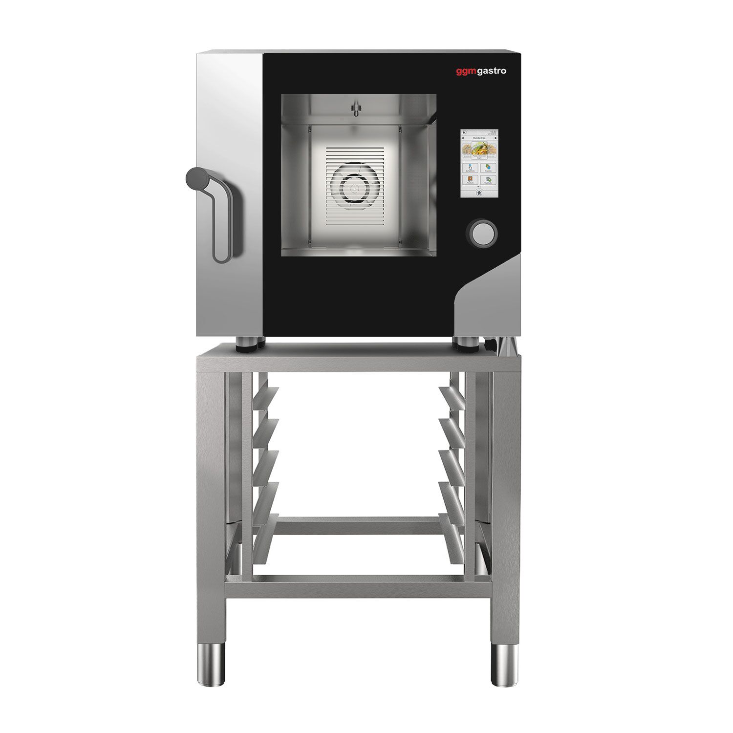 Commercial Combi Oven Base Frame KD Series - 730x600x770mm - 5x GN 1/1 - Stainless Steel AISI 430 - with Rack for 5x GN 1/1 trays - Series KD Series