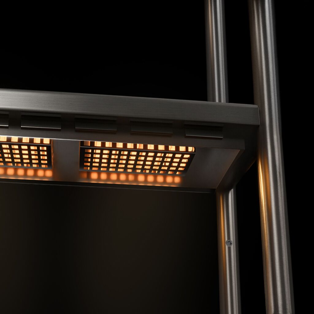 Pont chauffant PREMIUM infrarouge à résistances céramiques - 1600x370mm - 1,4kW - réglable en hauteur