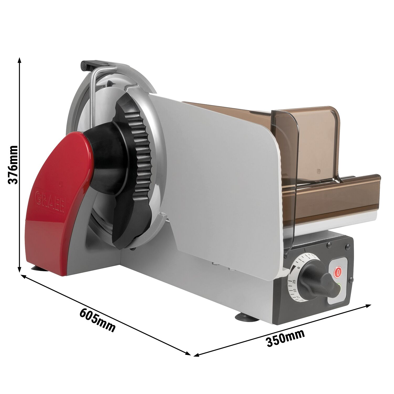 Graef | Concept 25 - Profi-Allesschneider - Messer: Ø 250mm - Schnittlänge: 250mm - Rot