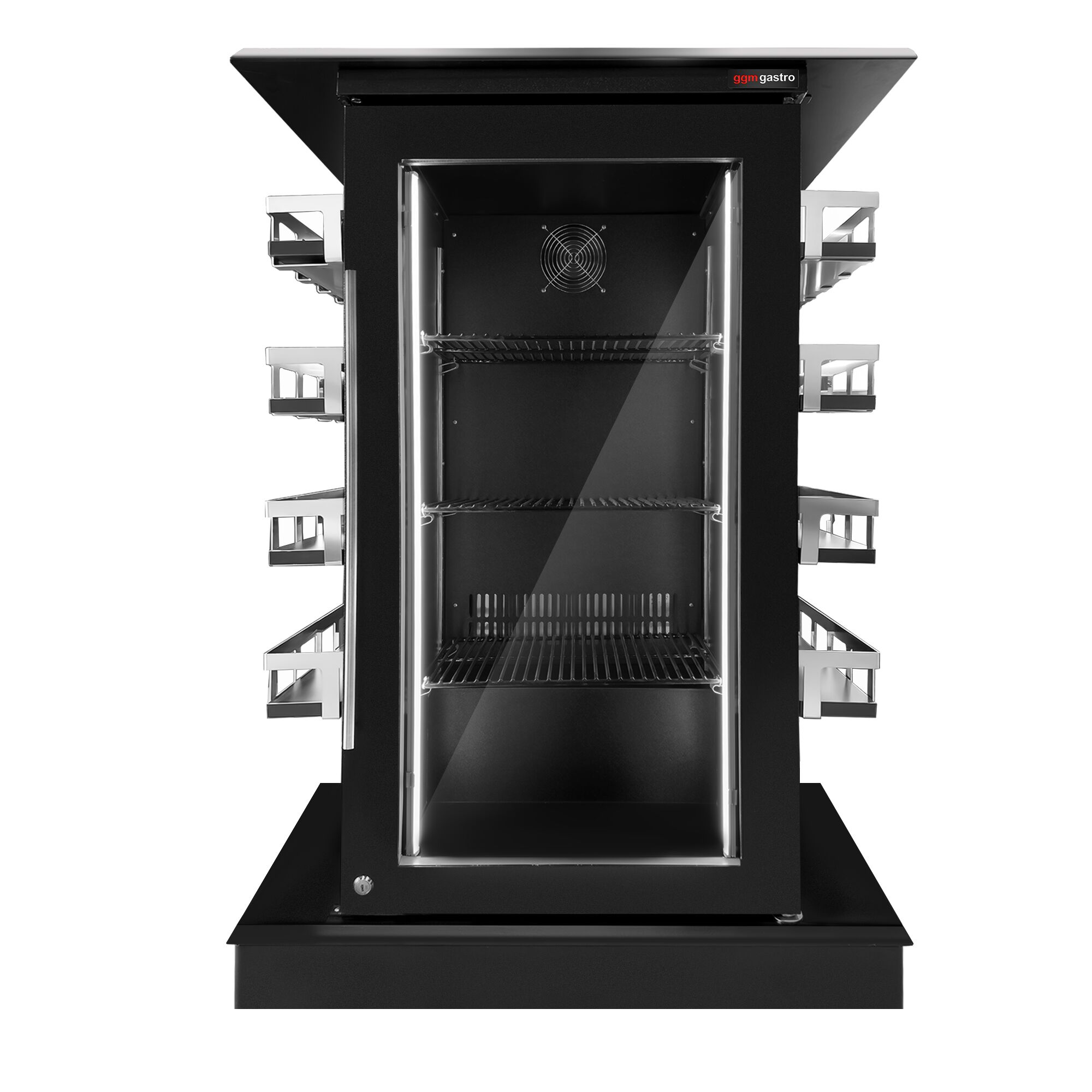 Display Fridge - 820mm - 110 Litres - with 1 hinged glass door - LED lighting - digital controller with temperature display - Temperature range 2 to 12 °C