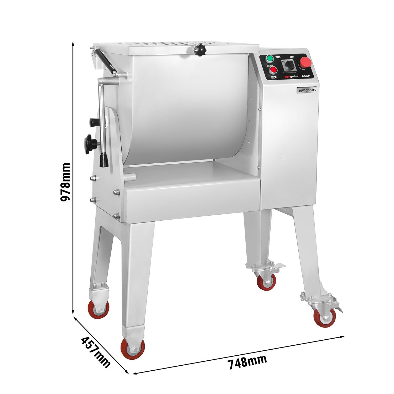 Electric Commercial Meat Mixer - 32L - 31kg - 0.75kW - Reverse Function