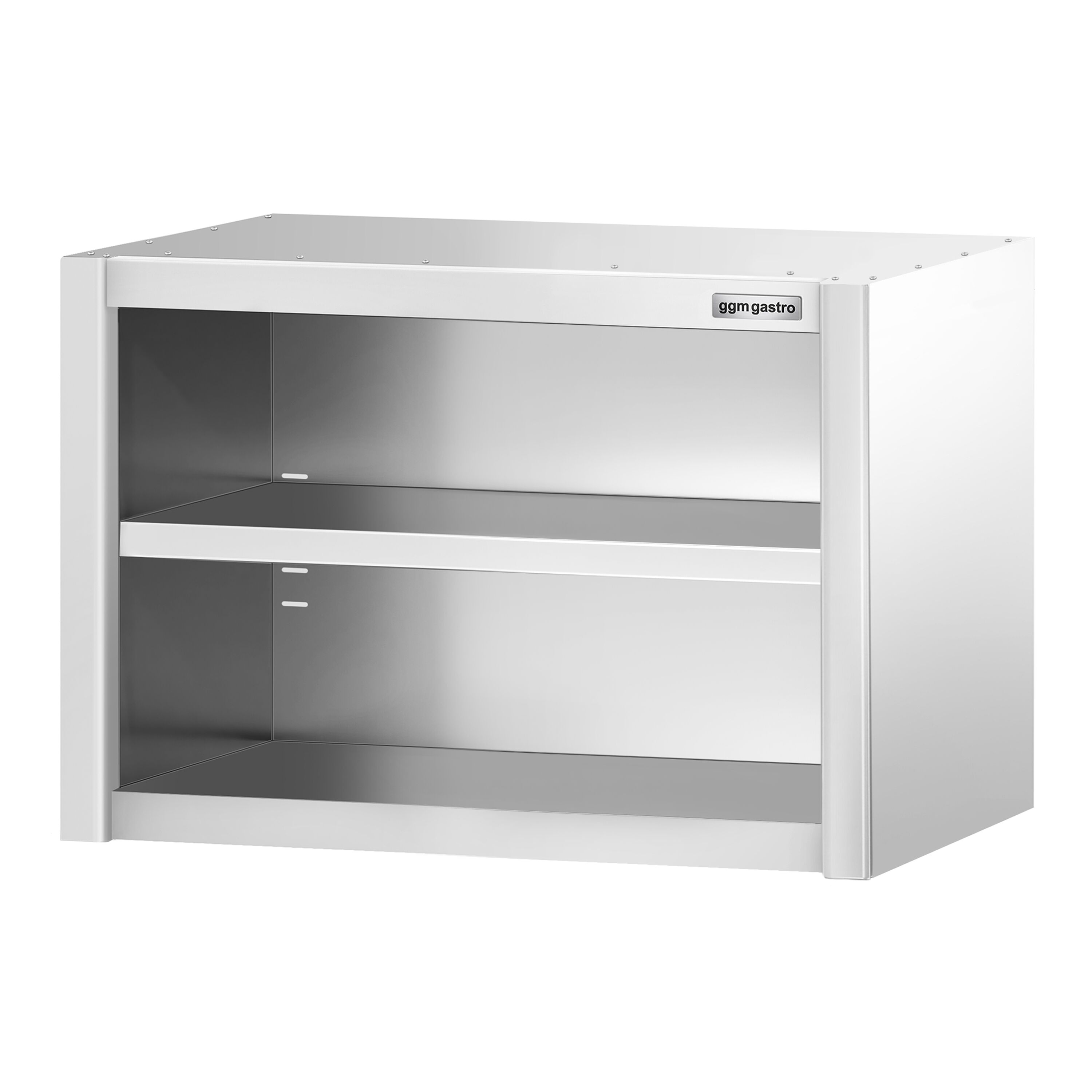 Armoire murale en acier inoxydable PREMIUM - 800x400mm - sans portes (ouvert) - 650mm de haut