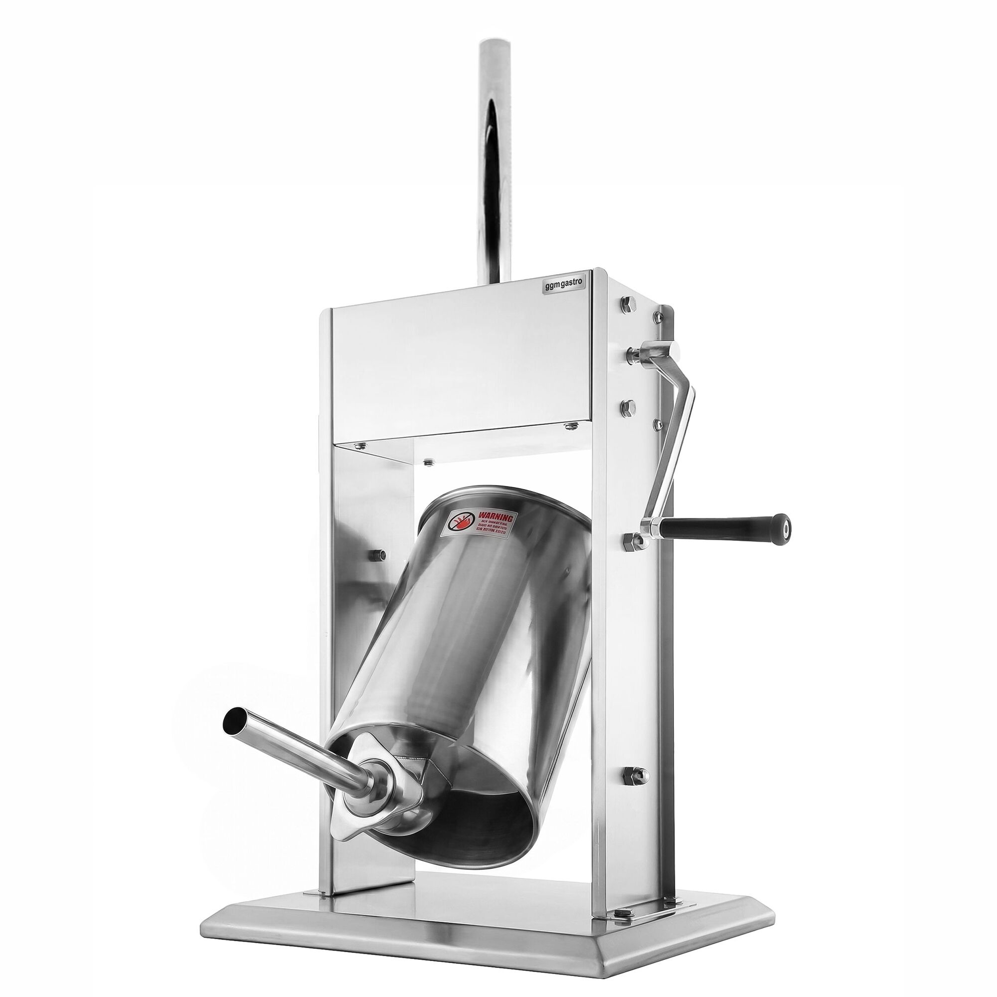 Handmatige worstenvuller - verticaal - met churrosset - 10l - RVS - incl. 4 vulbuizen & 3 churrosvormen