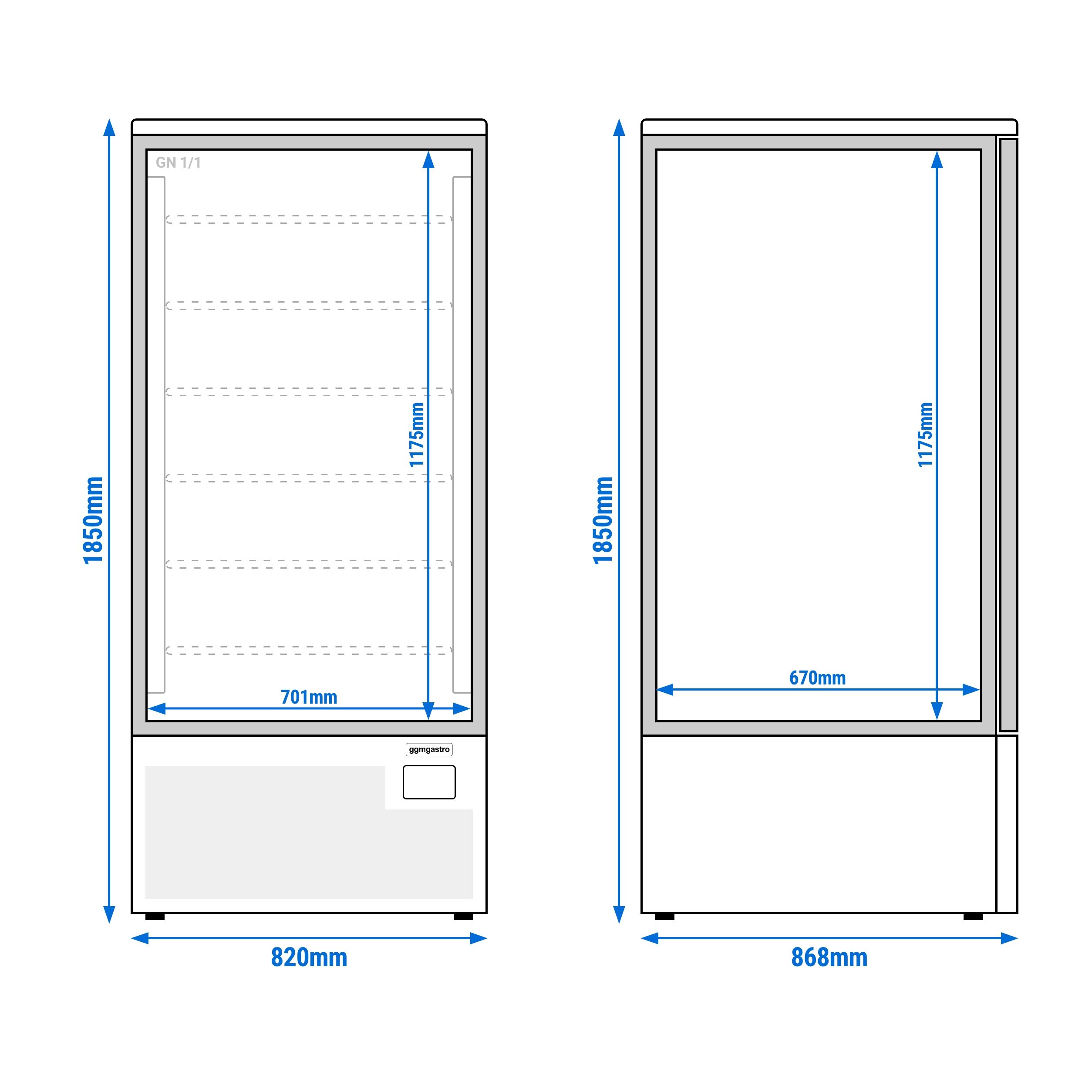 Cellule de refroidissement rapide - 350 litres - 15 x GN 1/1