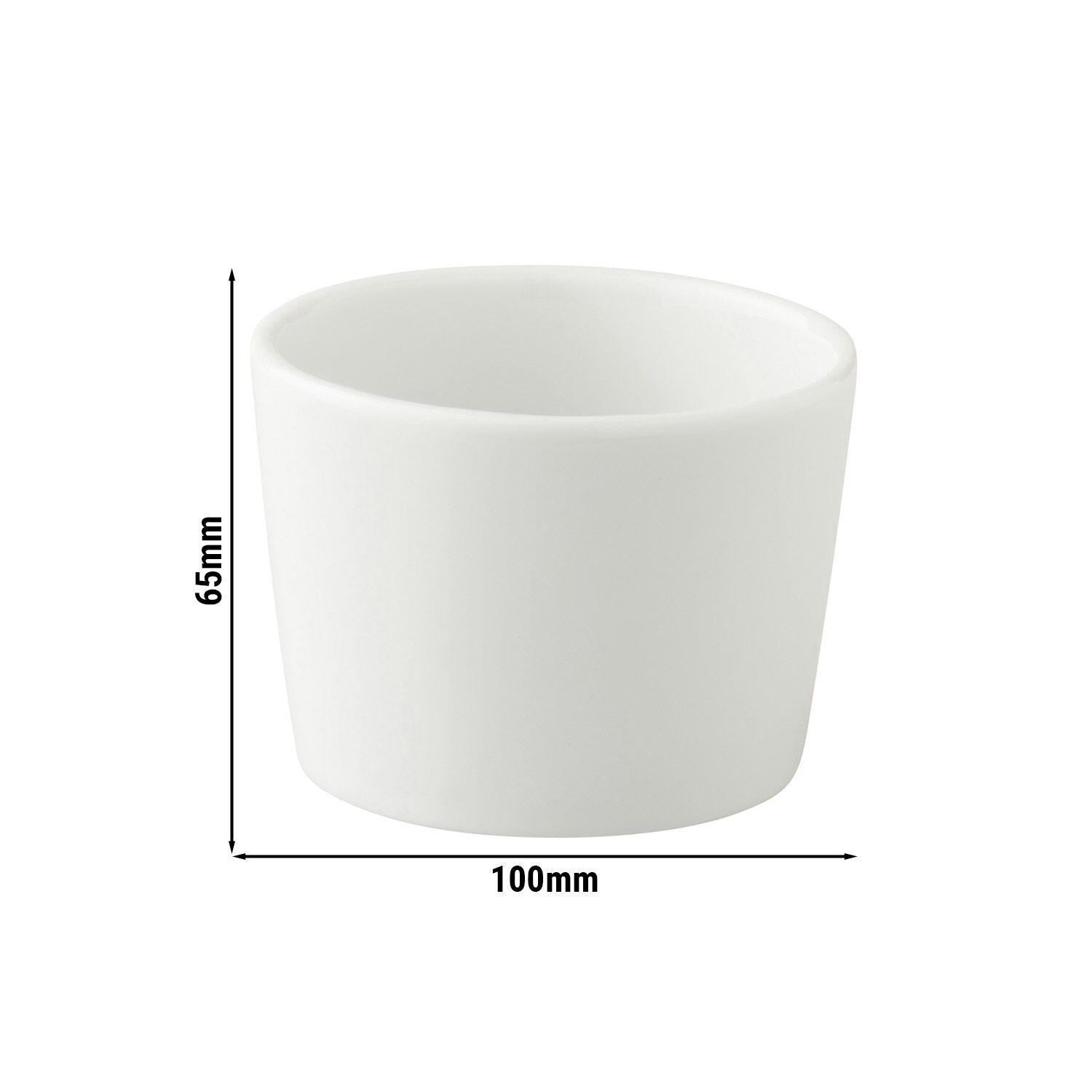 (6 pcs) Coupe - WHITE DELIGHT - Porcelaine - Ø 100mm - 230ml - Blanc