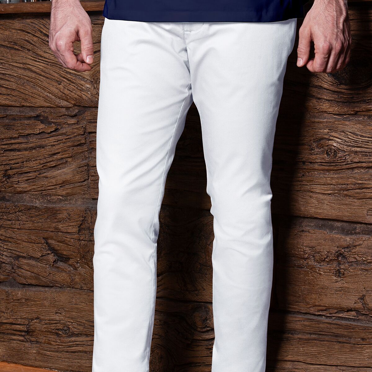 KARLOWSKY | Pantalon chino homme Modern-Stretch - Blanc - Taille : 50