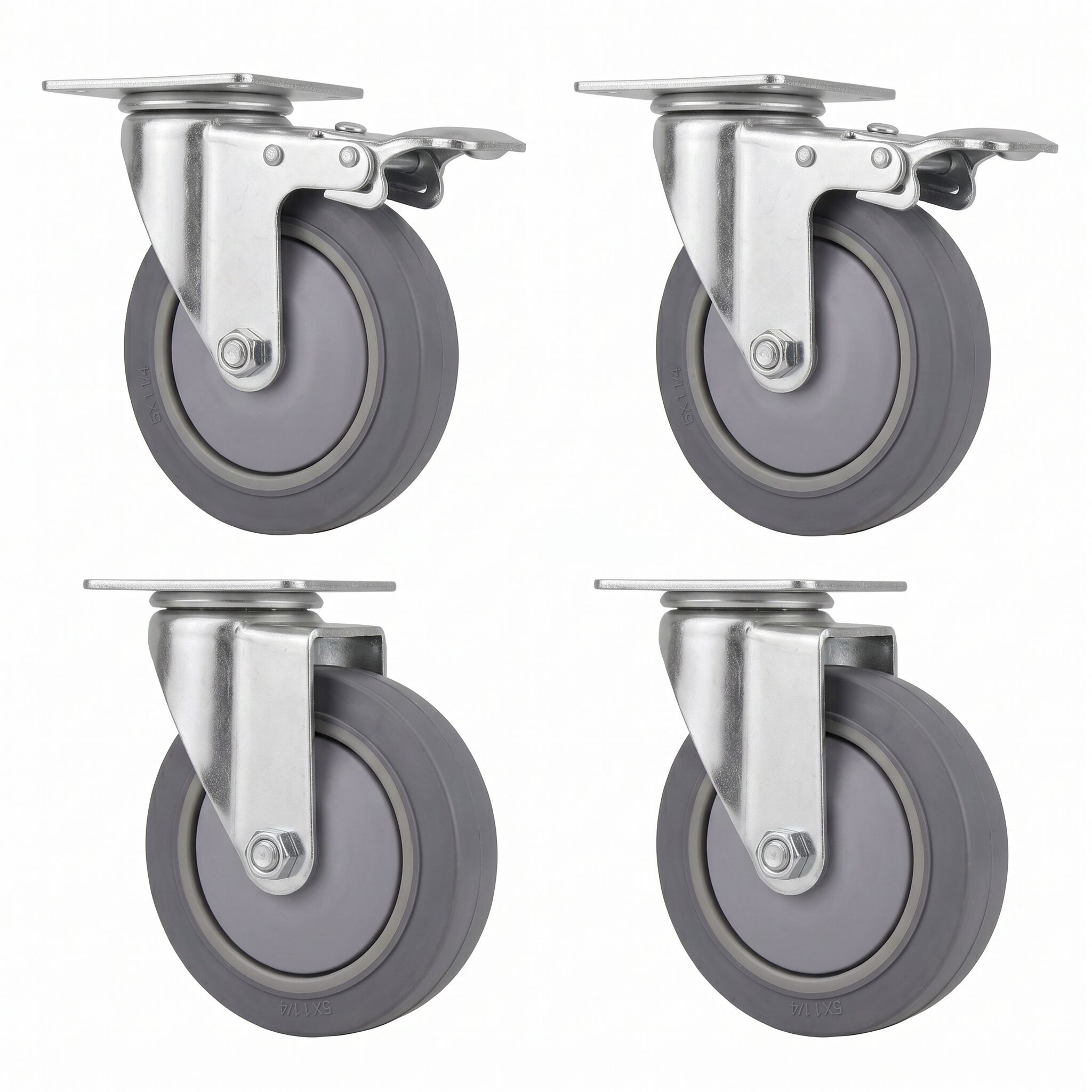 Kit de 4 roulettes - 160x89mm
