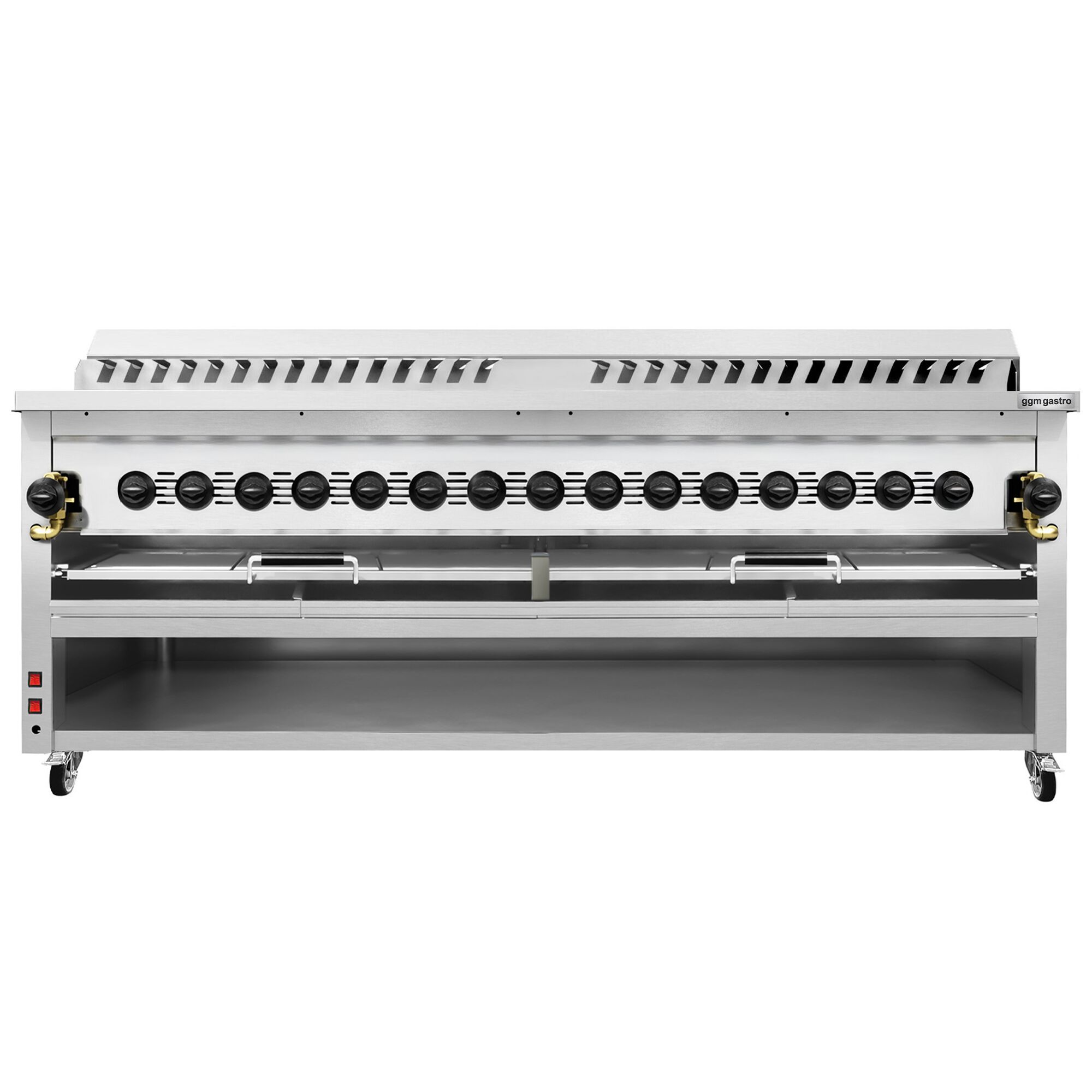 Commercial Gas Adana & Shish Kebab Skewer Grill – 30 Auto‑Rotate Skewers - 15 Burners - 23 Included