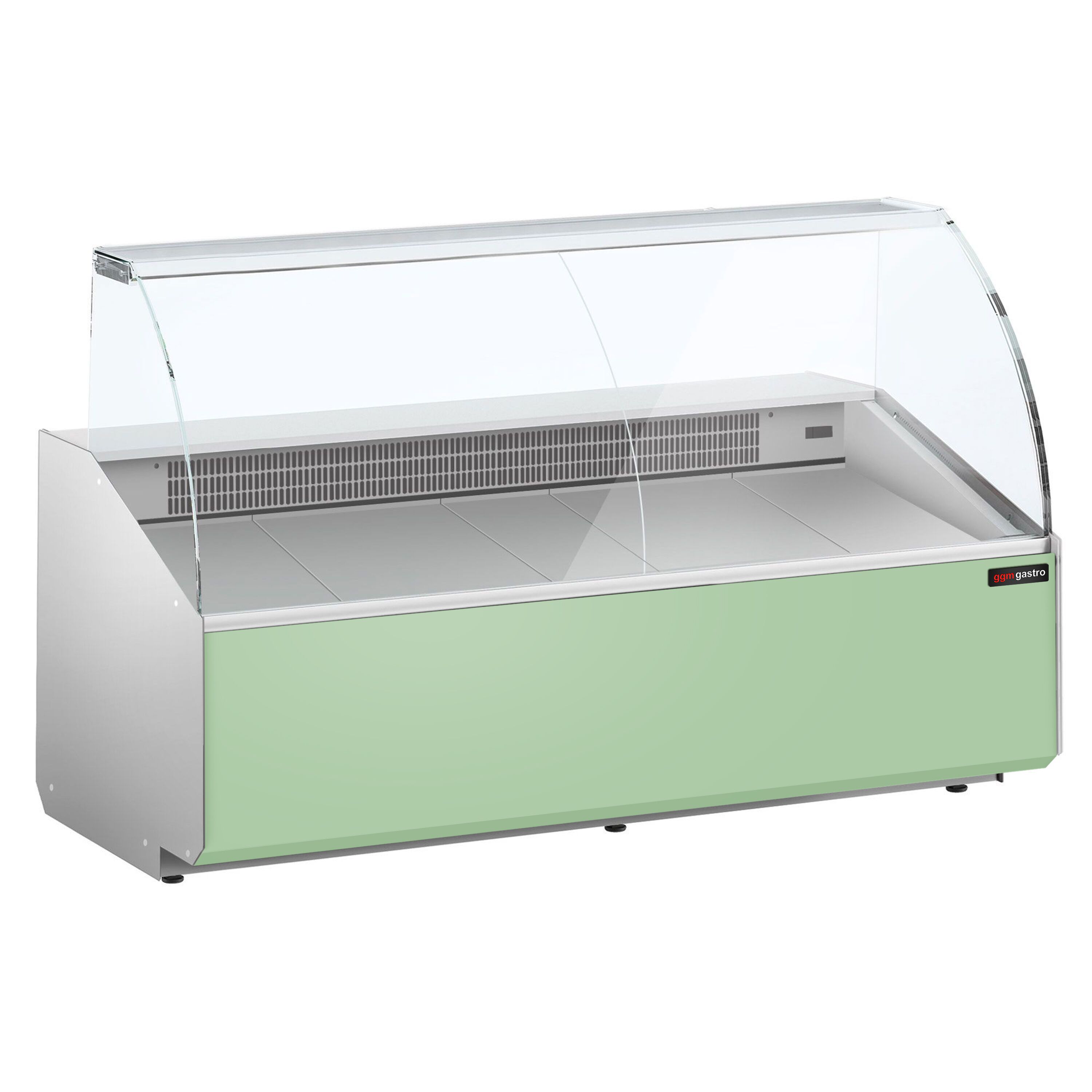 Serve Over Counter - 2506x979mm - front panel light green - capacity 512 litres