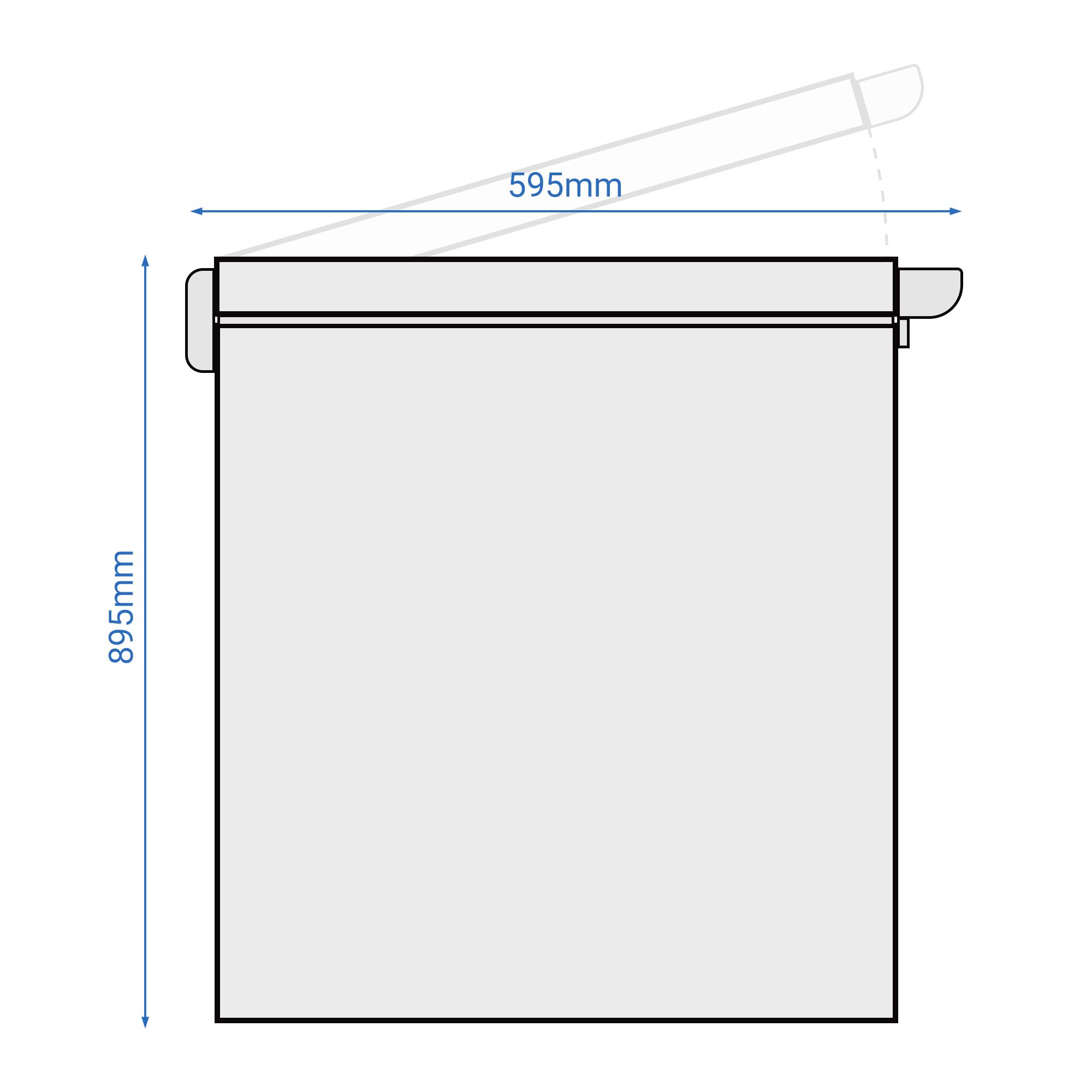Commercial Chest Freezer - 550x595mm - 100 L - Plastic Lid - For UK