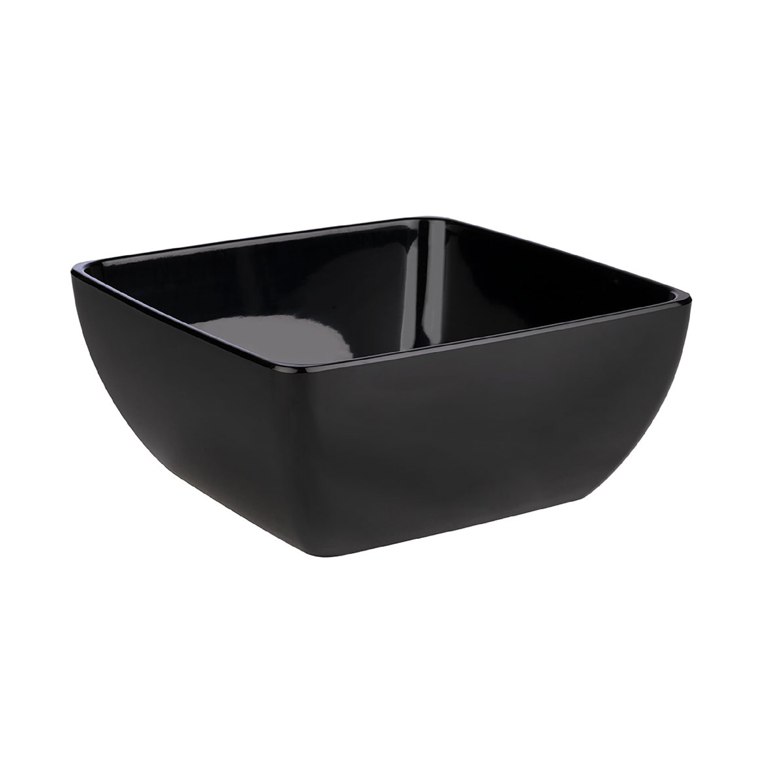 (6 st) Skål - PURE - Melamin - 8 l - fyrkantig - 320x320x140 mm - stapelbar - svart