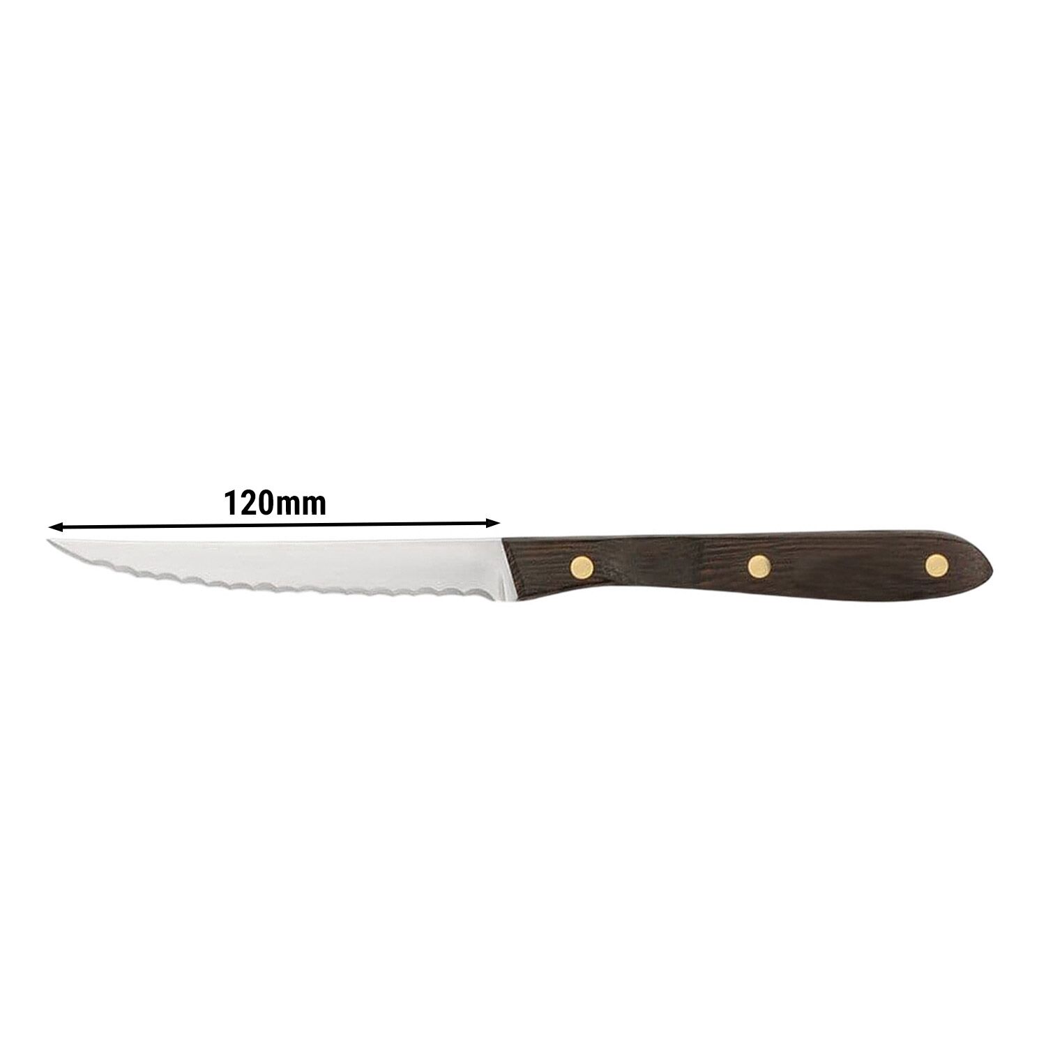 Couteau à steak 12 cm - Acier inoxydable - 120mm - Brillant