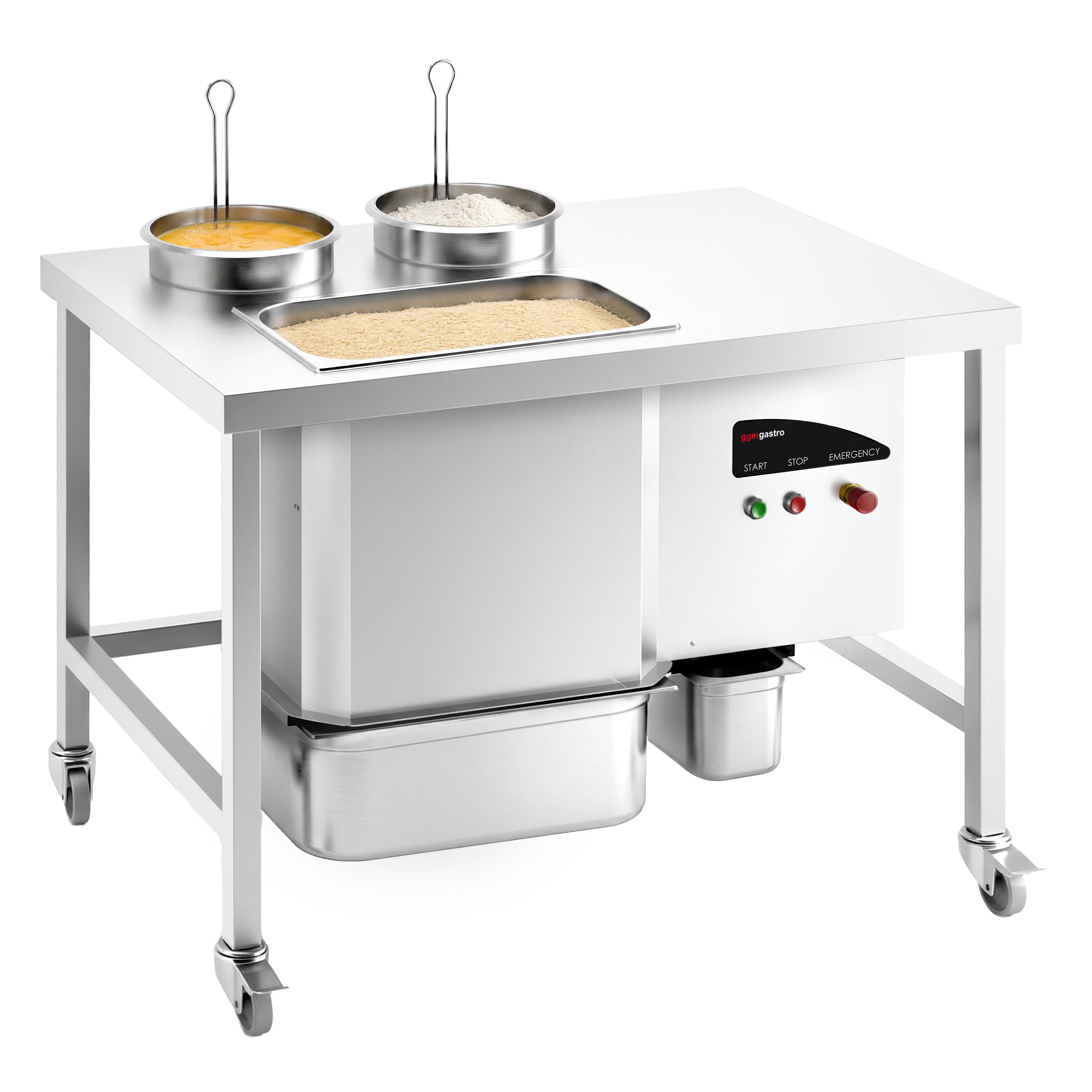 Paneringstation voor kip - 1130 mm - 5 kg/min