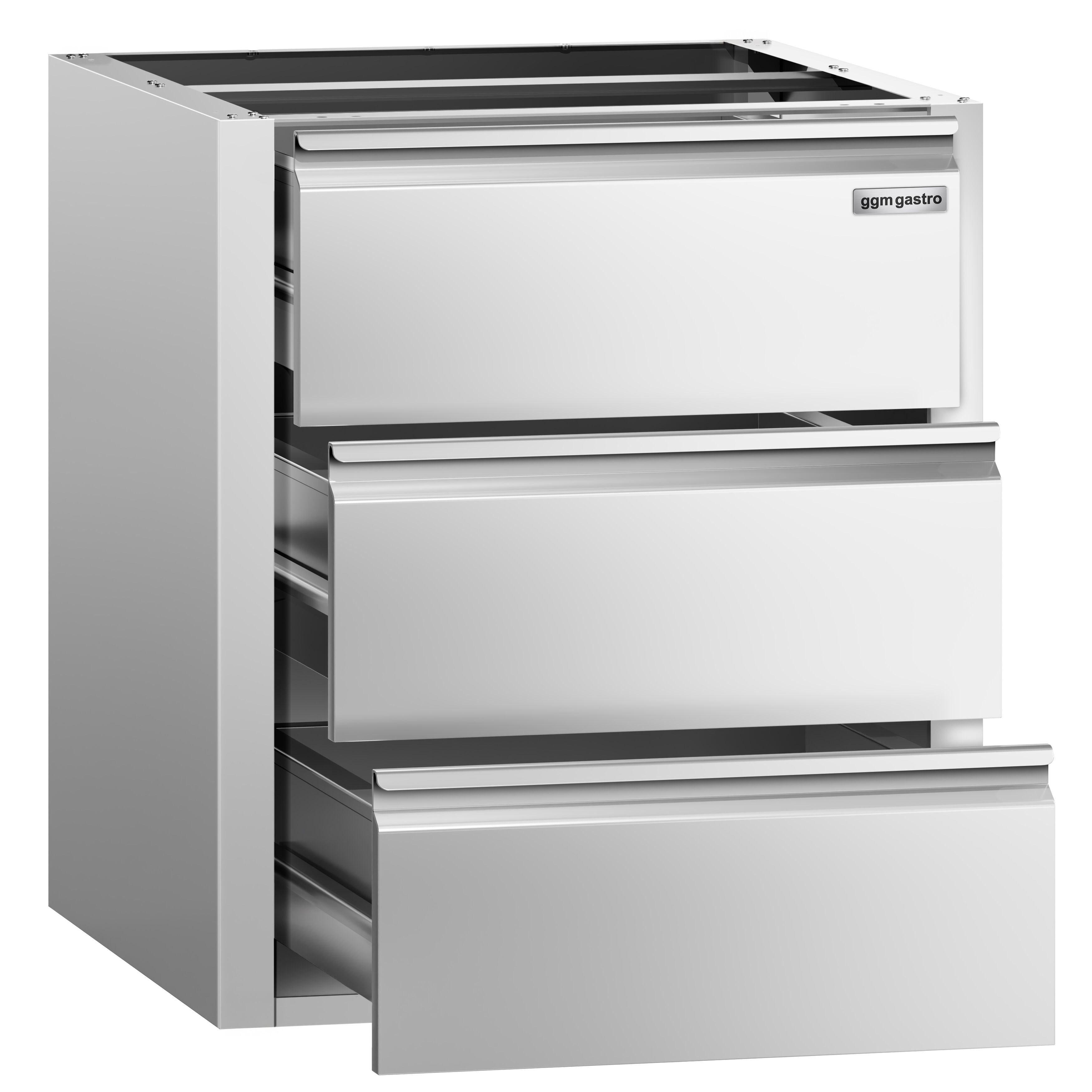 Module de soubassement à 3 tiroirs PREMIUM - 400x660mm - 3 tiroirs - Module de soubassement 400x660mm - pour ATK profondeur 700mm