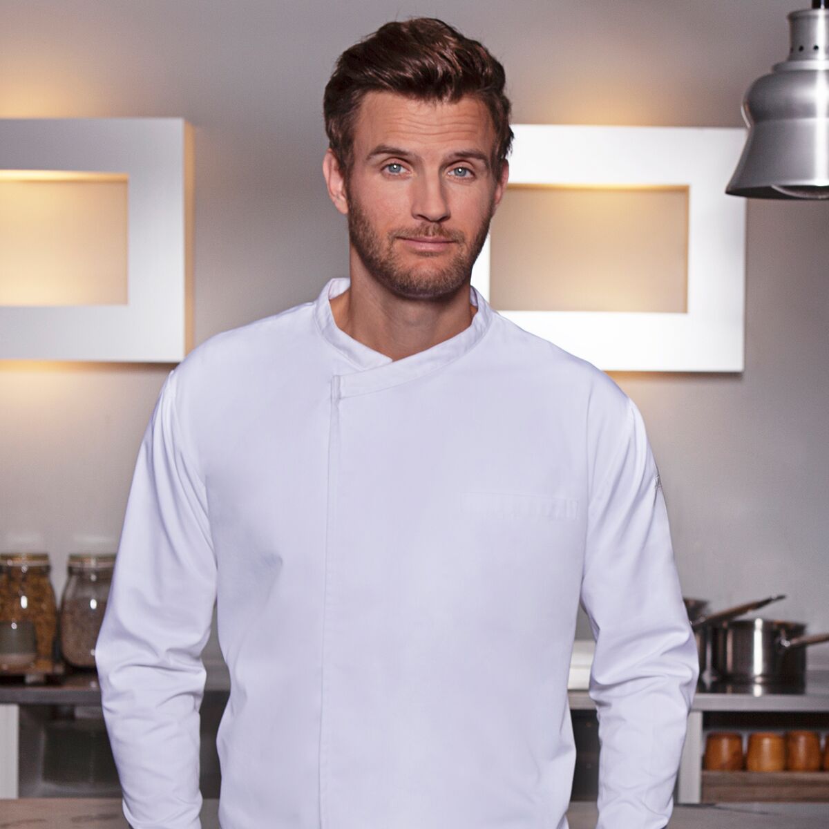 KARLOWSKY | Chemise de cuisine à manches longues - Blanc - Taille : L