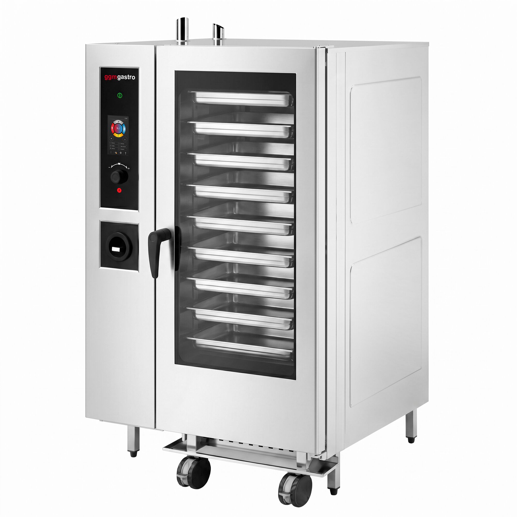 Commercial Electric Combi Oven – Touch Control – 40 × GN 1/1 – with Automatic Cleaning System, Core Temperature Probe, Boiler, Rack