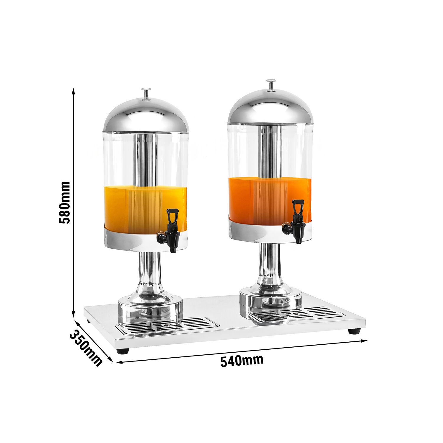 Distributeur de jus - 2 x 8 litres - inox