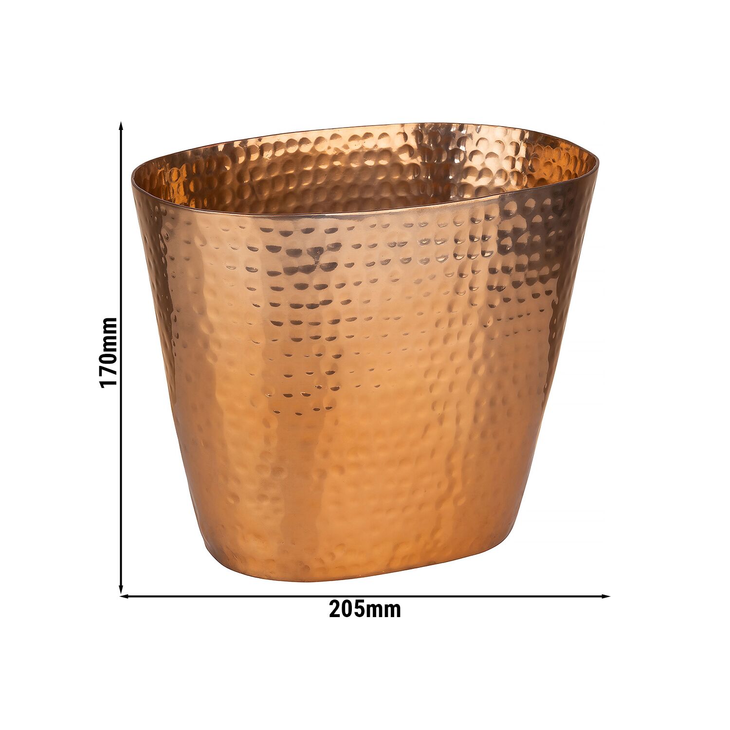 Seau à champagne - Aluminium - 2.1 litres - Hauteur:170mm - Cuivré