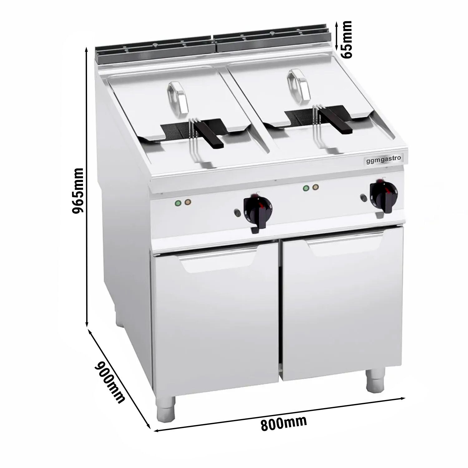 Friteuse électrique double – 22+22 litres – 44 kW