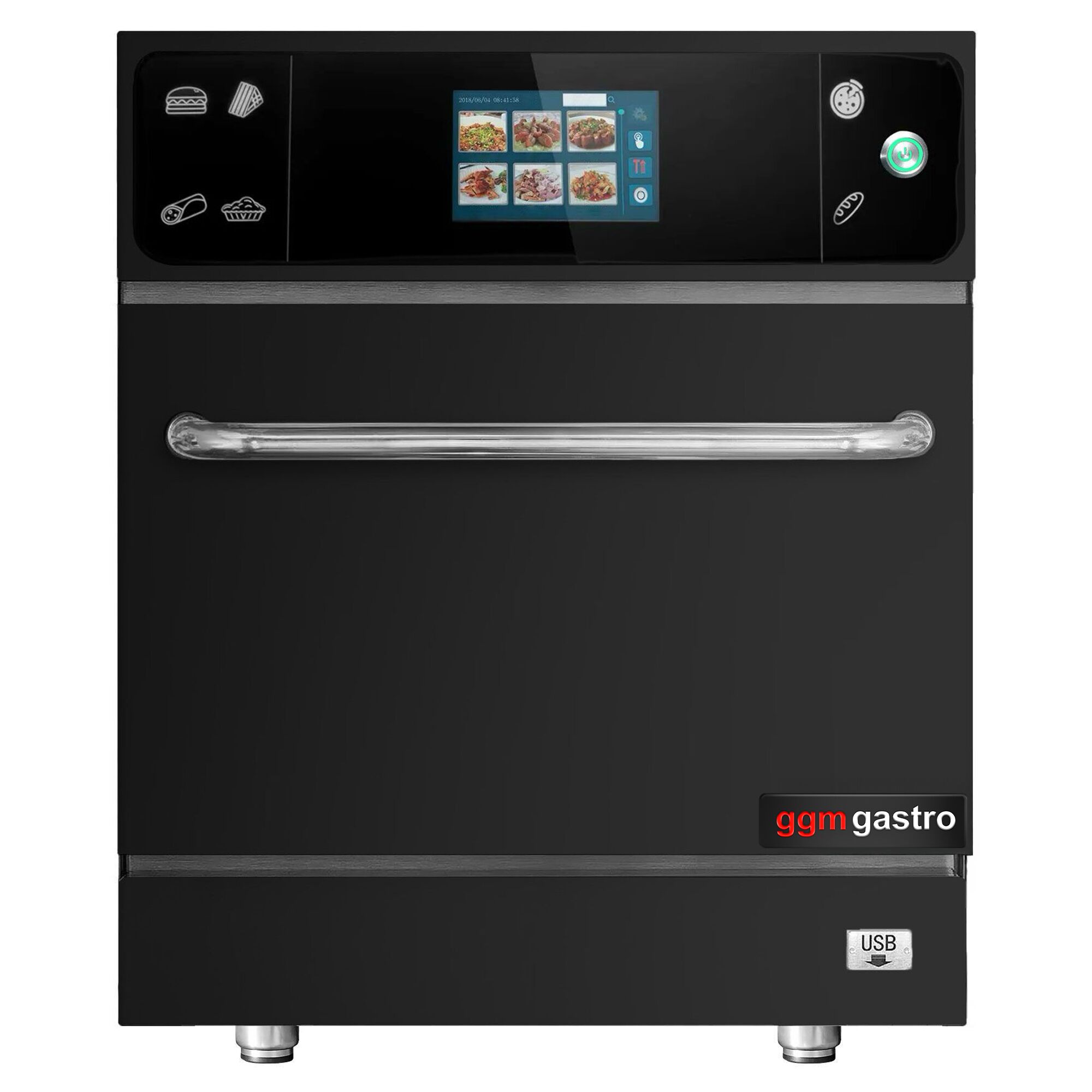 Four à cuisson accélérée - 3,5 kW - noir - incl. plaque à pizza, panier, plaque antiadhésive | cuisson 80 % plus rapide