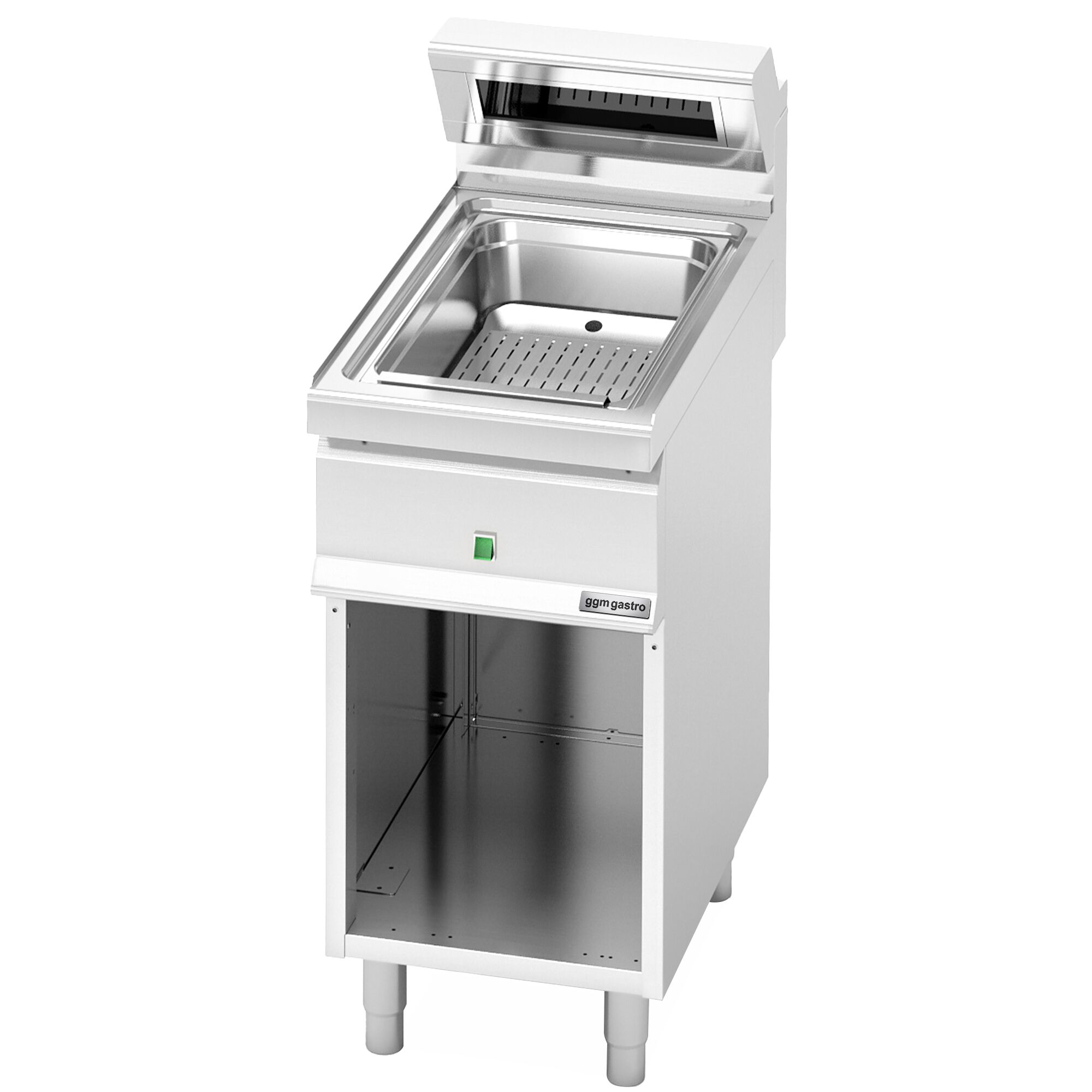 Podgrzewacz do frytek - 1kW - 1x GN 1/1 - z górną lampą grzewczą - na podstawie szkieletowej