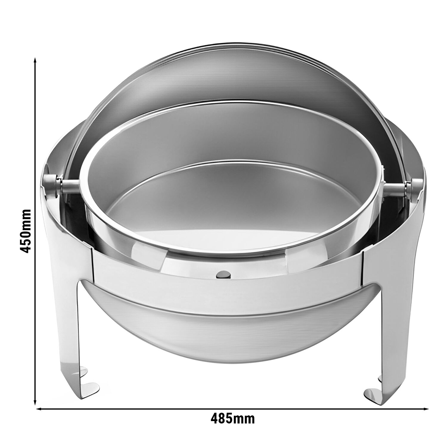 Chafing dish - avec couvercle roll top - 8L