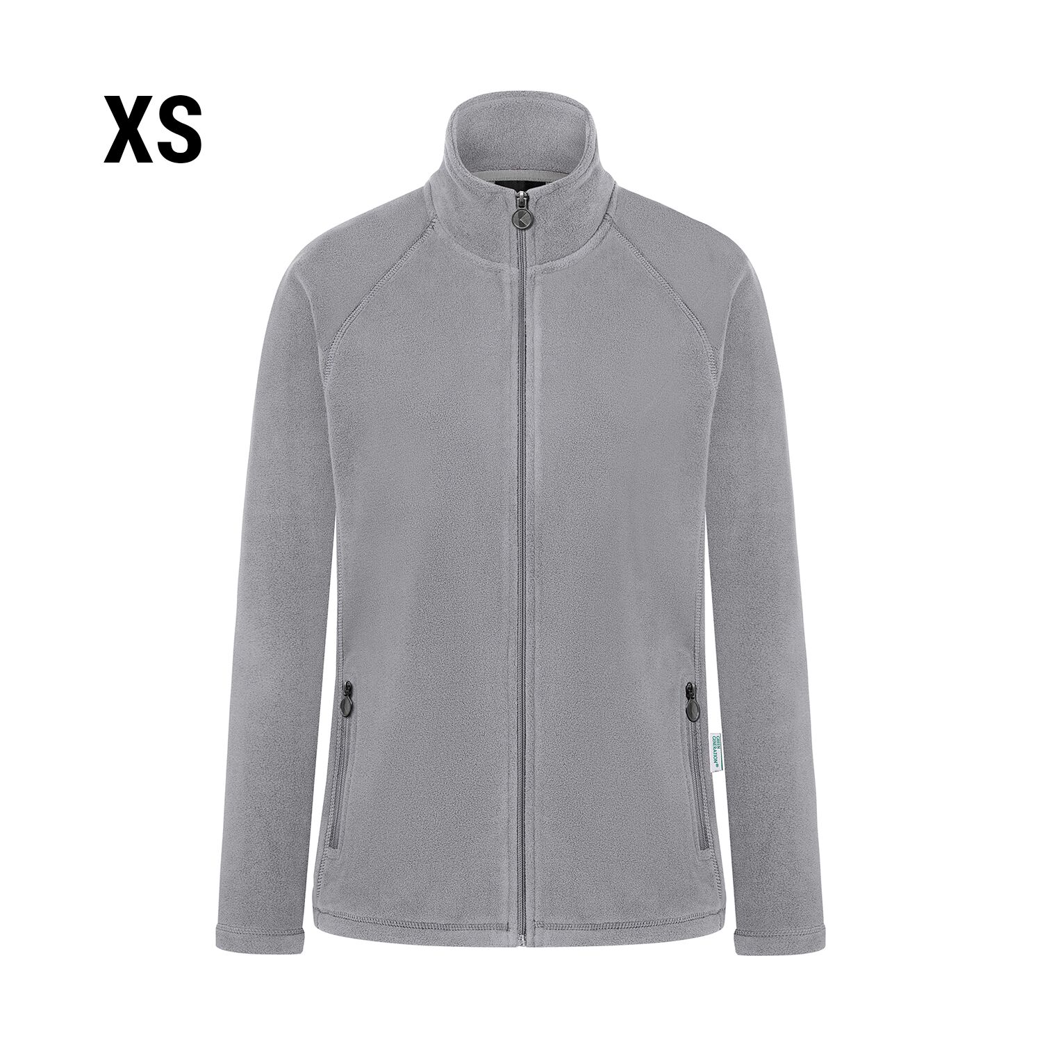 KARLOWSKY | Women's Workwear Fleece Jacket Warm‑Up – Platinum Grey - XS - Recycled Polyester