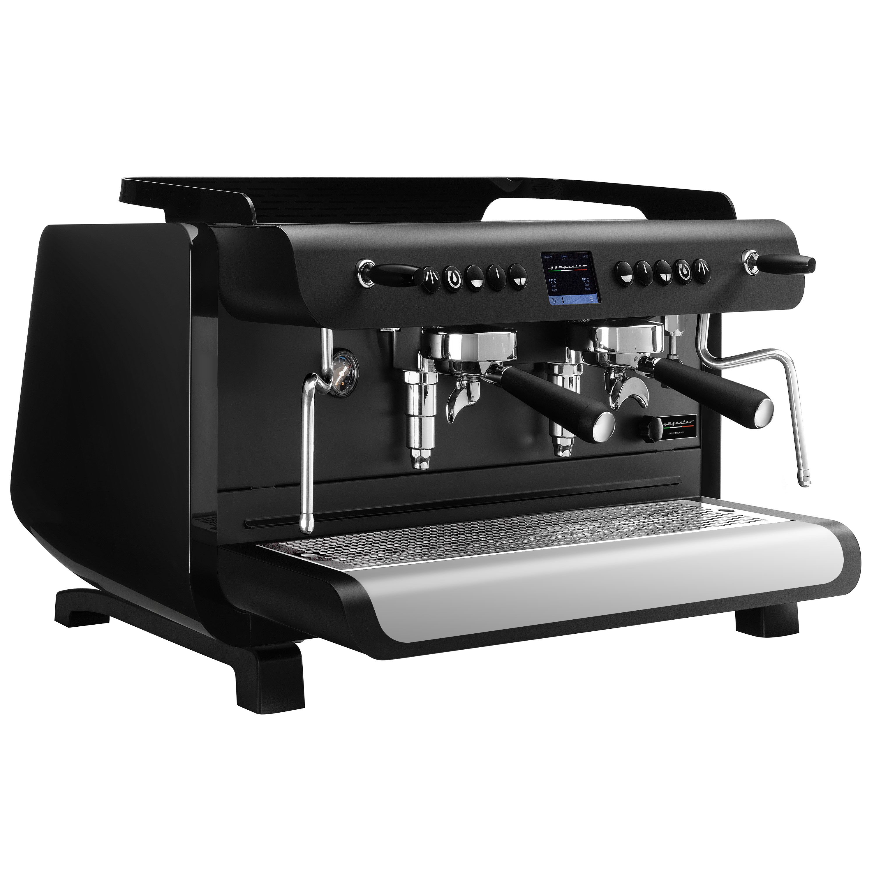 Machine à café porte-filtre – 2 groupes – multichaudière – écran tactile – système de préinfusion – Noir