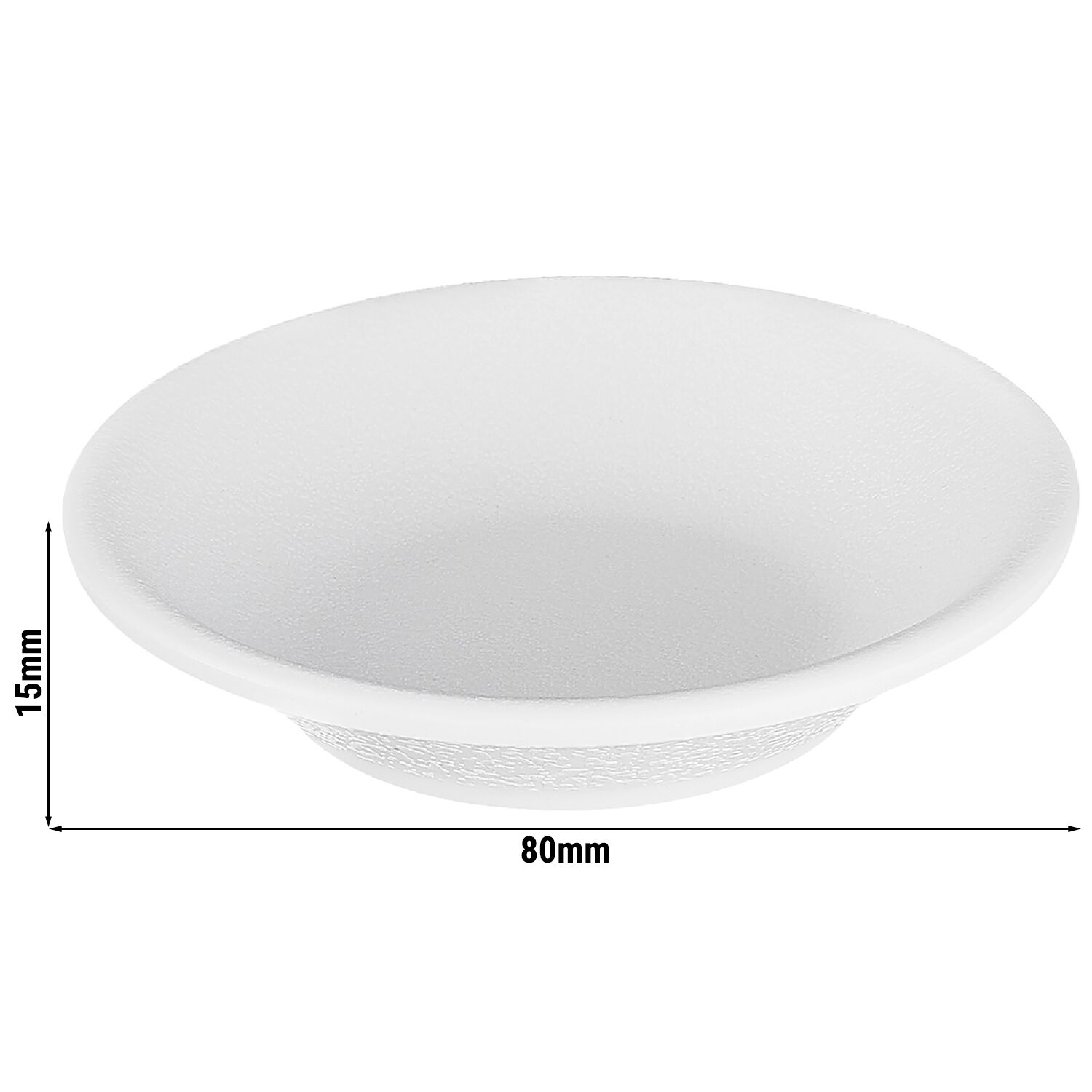 (24 uds) Cuenco para salsas - ZEN - Melamina - 30ml - cuadrado - 80x80mm - Blanco