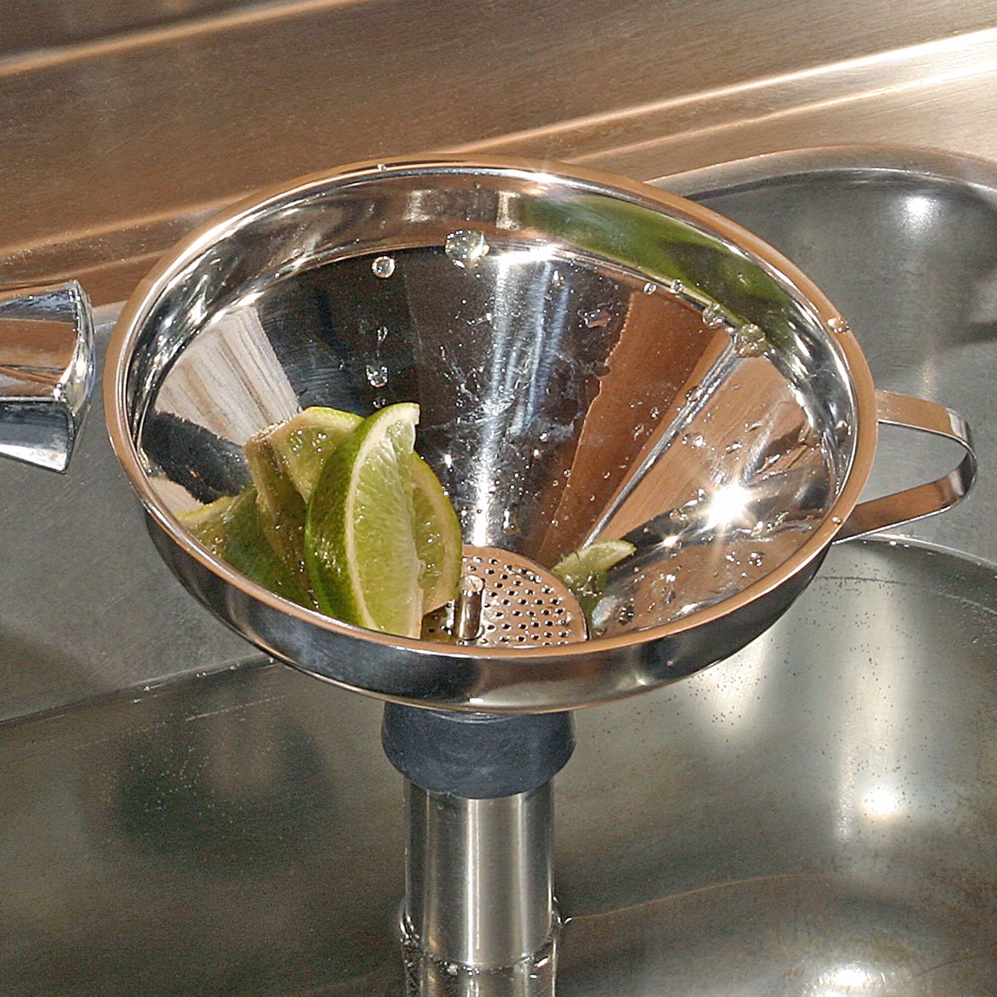 (6 pièces) FUCHS | DELFIN® Entonnoir à résidus avec tamis - Ø127mm - inox