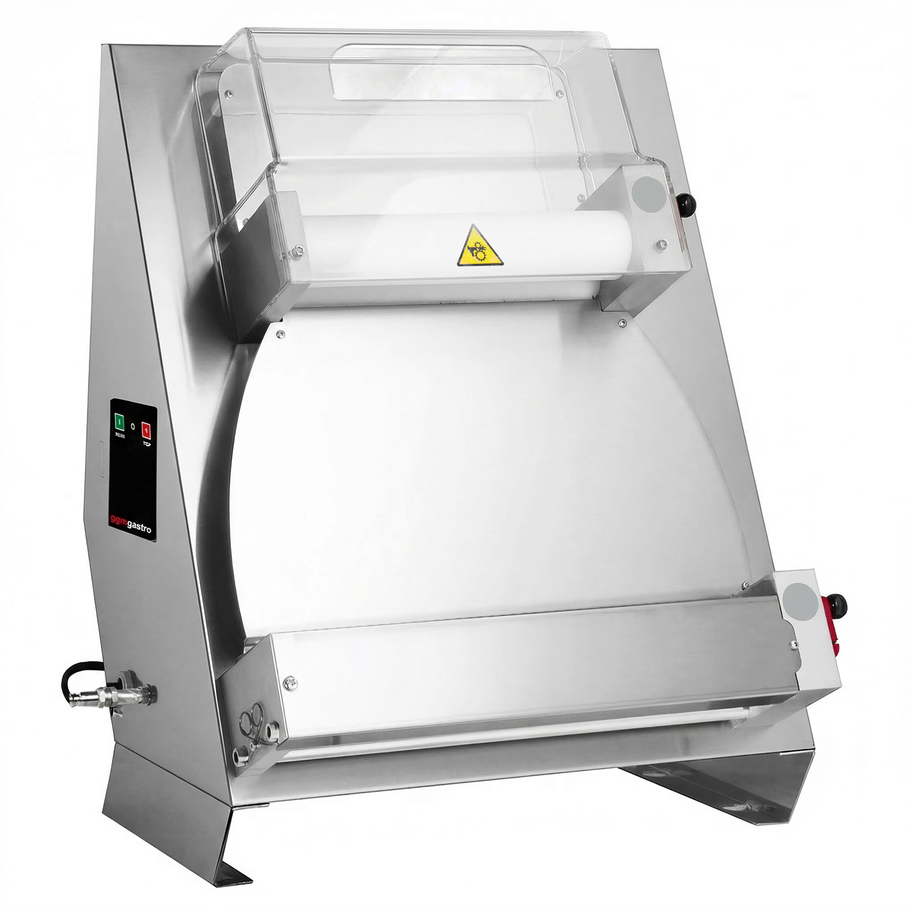Façonneuse à pizza - pour Ø260–400mm - Épaisseur de pâte 0,5 à 5,5mm - 375W - Acier inoxydable