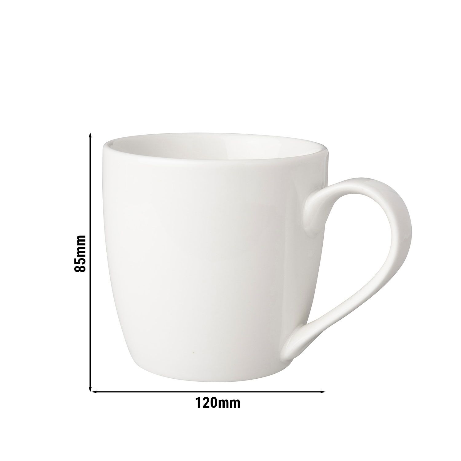 (12 pièces) BUDGETLINE – Tasse à café Mammoet Neo – 250 ml – Blanc