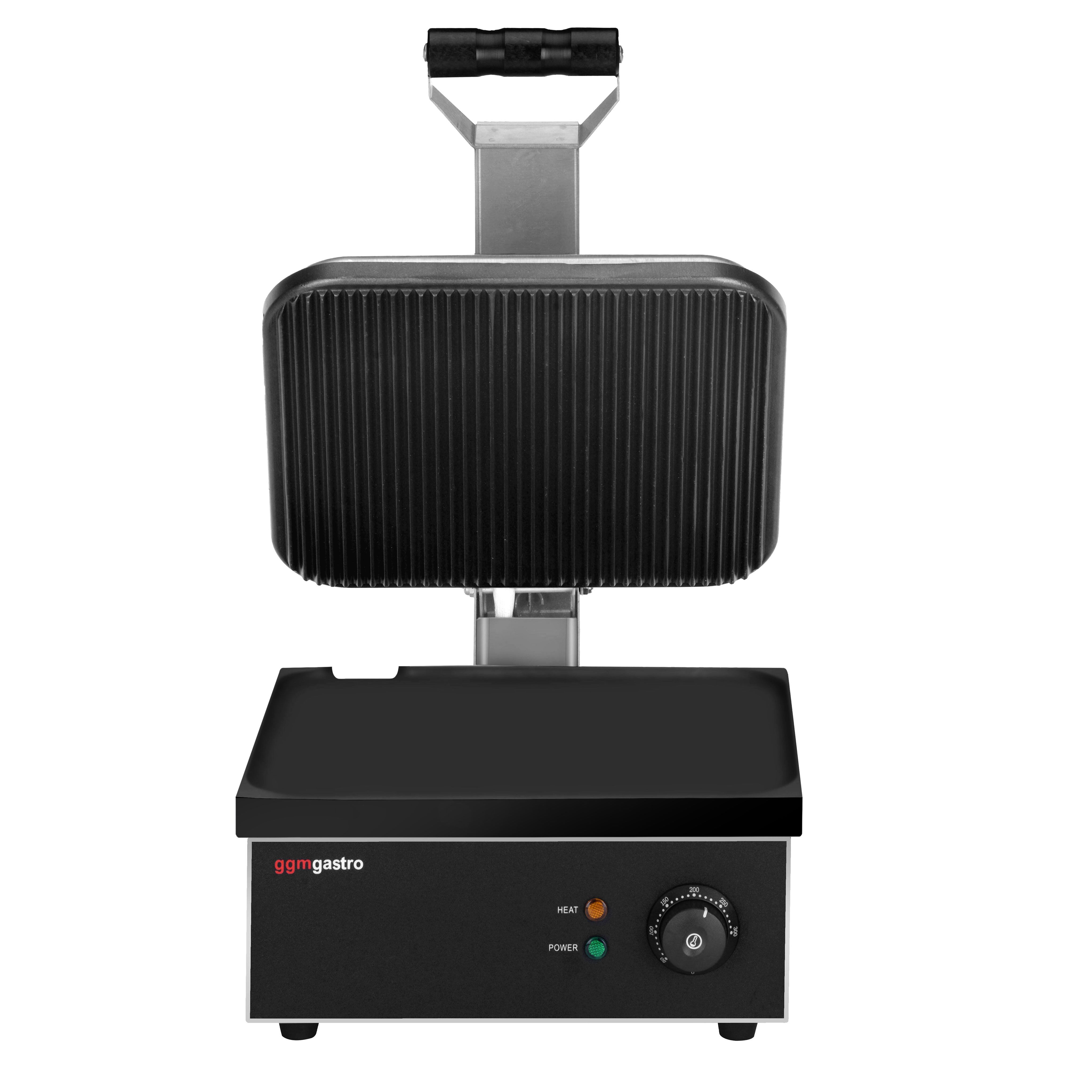 Table de préparation – 1210 mm – 2 portes – pour 9 bacs GN 1/6 – incl. grill de contact & machine à hamburgers