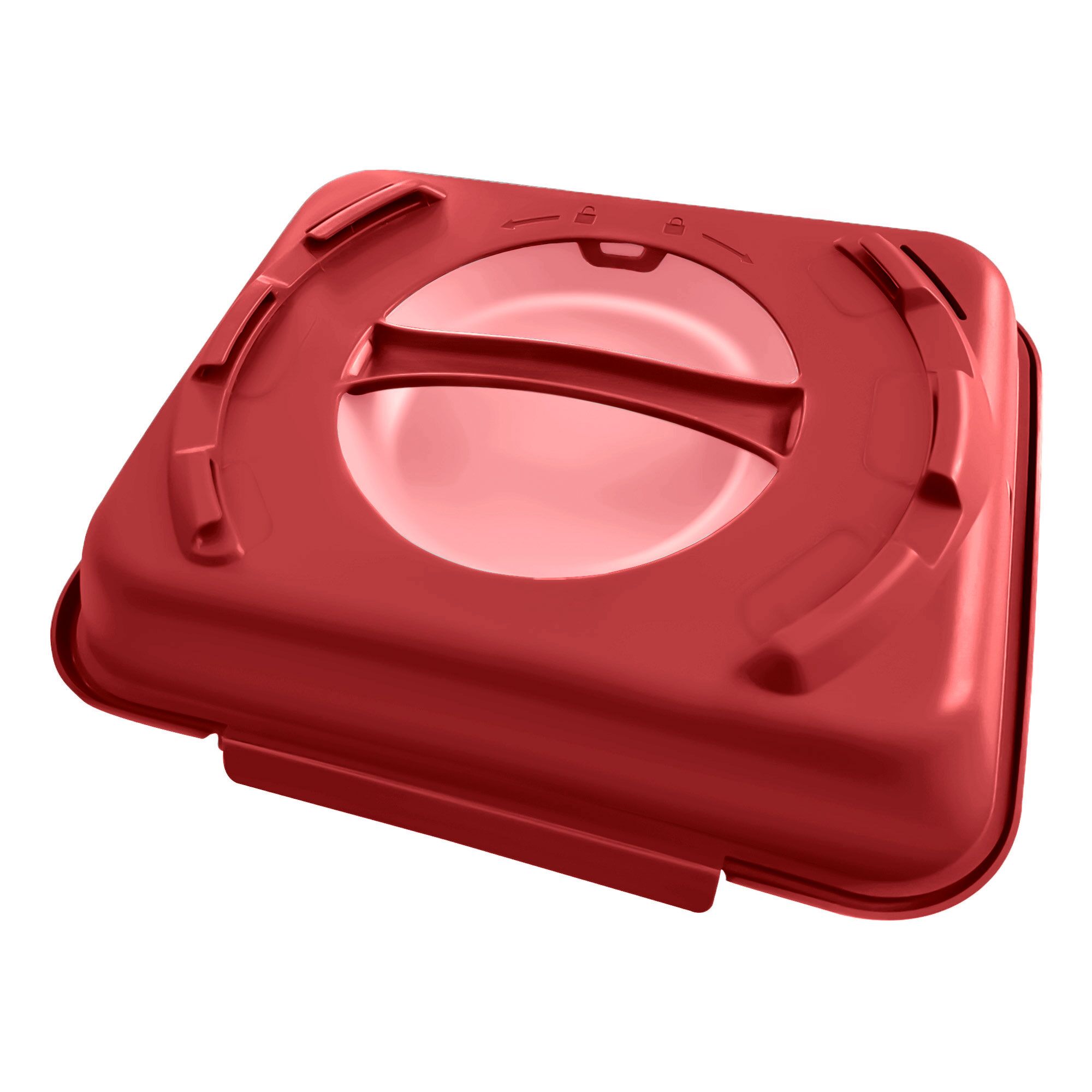 (20 pièces) Boîtes menu – 600 ml – Compartimentées – Rouge framboise/Vieux rose