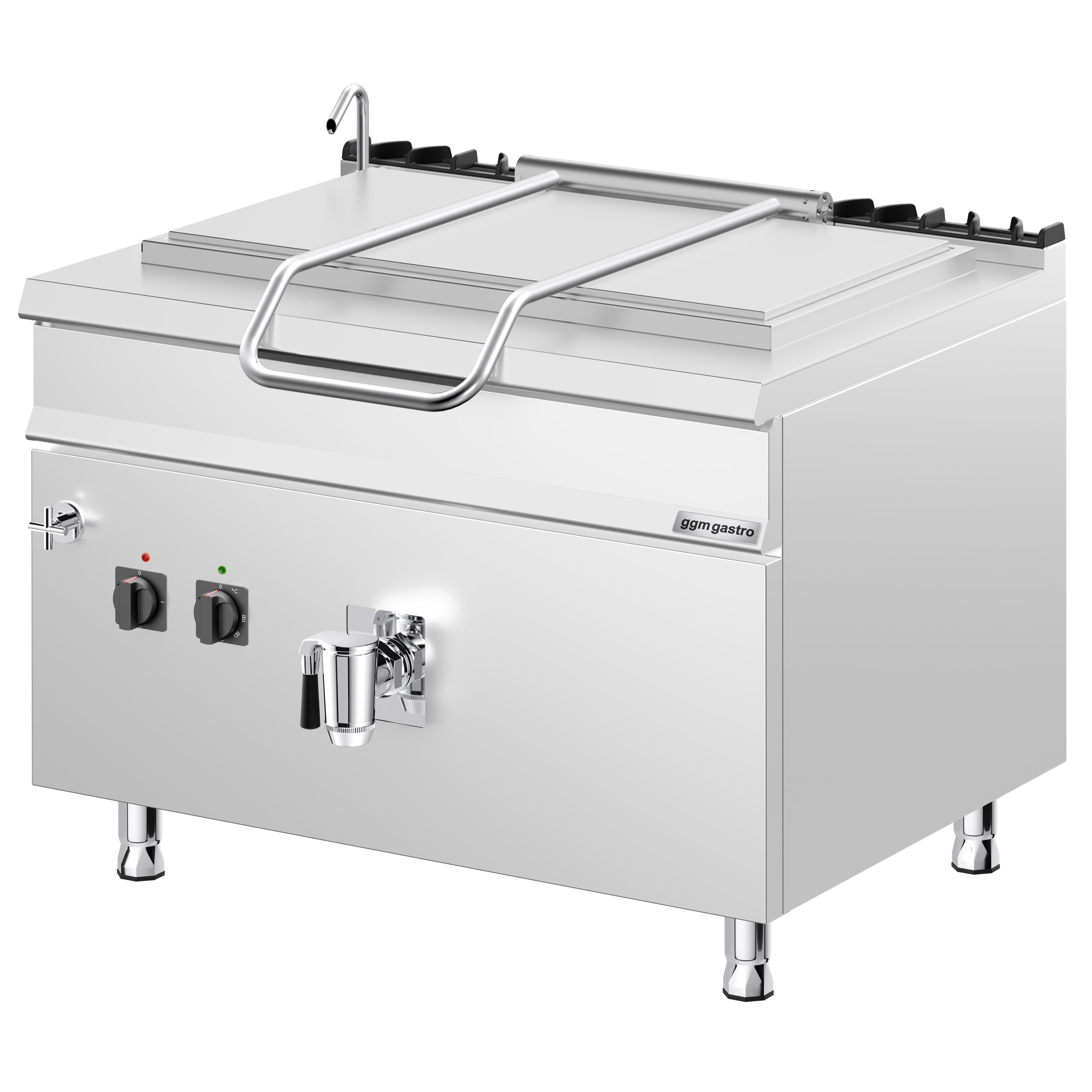 Marmite de Cuisson à Gaz - 250 Litres - 30 kW - Chauffage Indirect - avec Raccordement à l’Eau