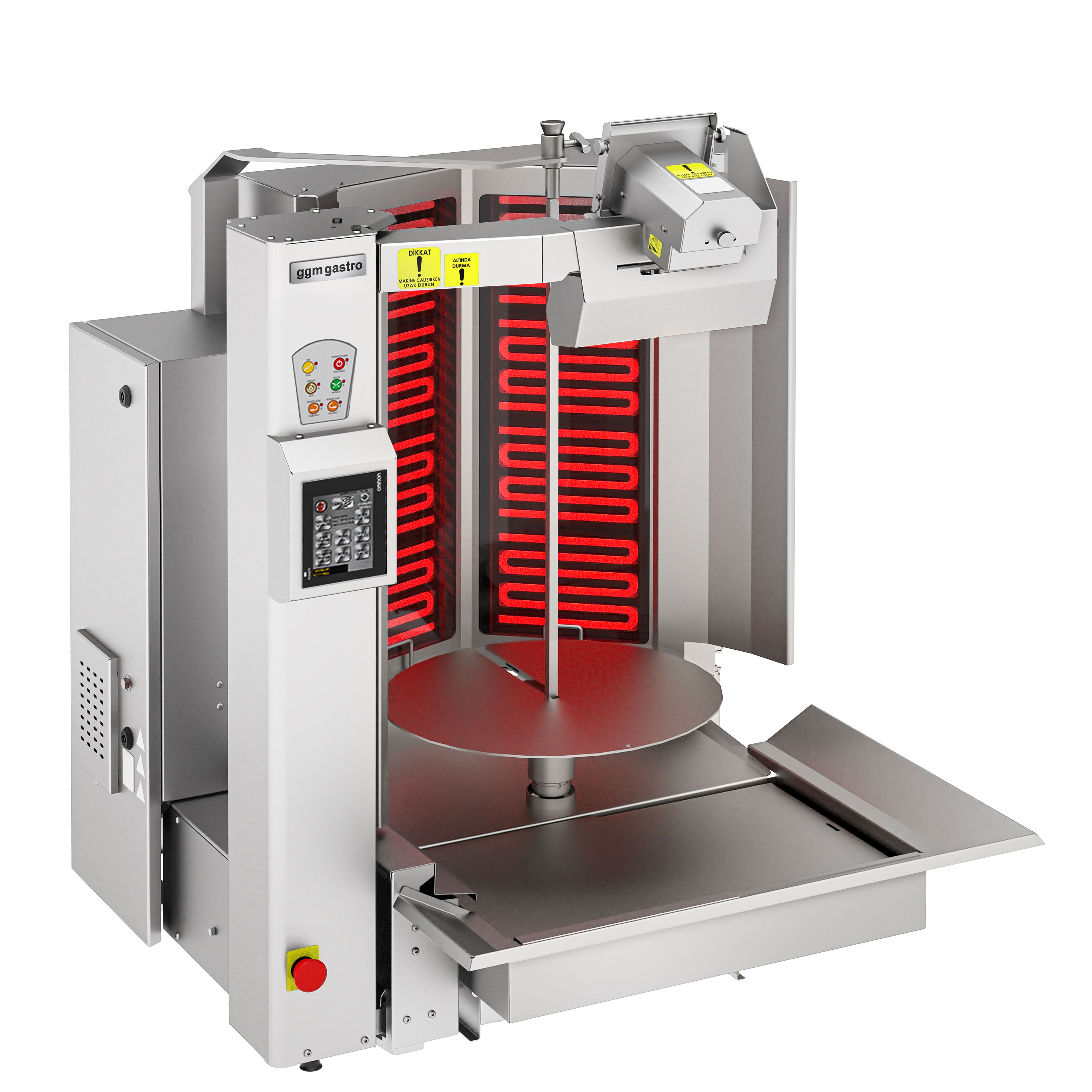 Electric Automatic Doner Kebab Grill - 8 Burner - with Auto‑Slicer - up to 130kg - 12.8kW - incl. 1 skewer & drip tray
