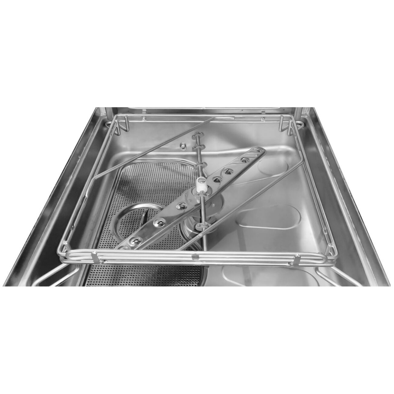 Doorschuifvaatwasser - 9,66 kW - met vaatwasmiddel, glansspoelmiddel & afvoerpomp