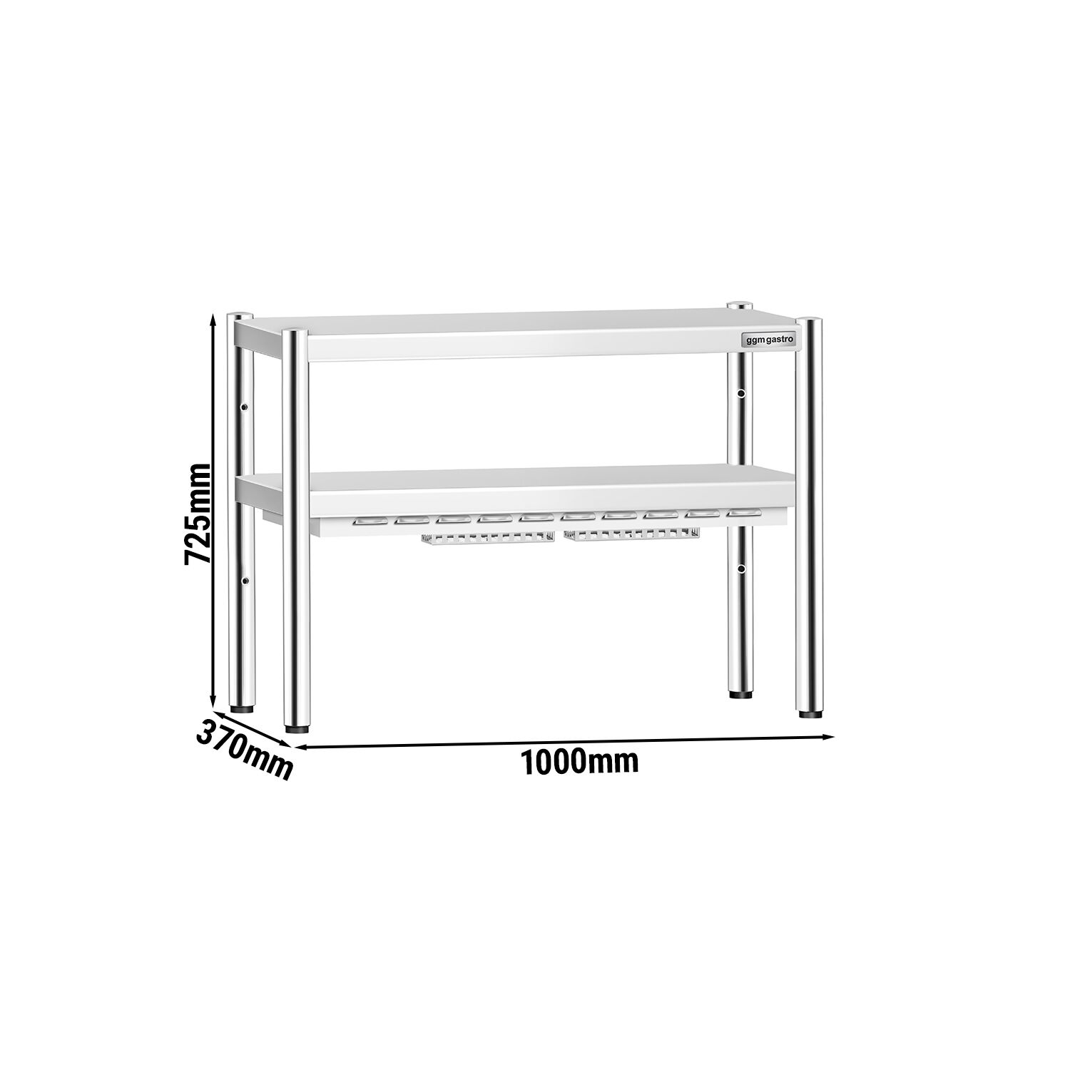 Pont chauffant PREMIUM infrarouge - 1000x370mm - 700W - 2 étages chauffants - réglable en hauteur
