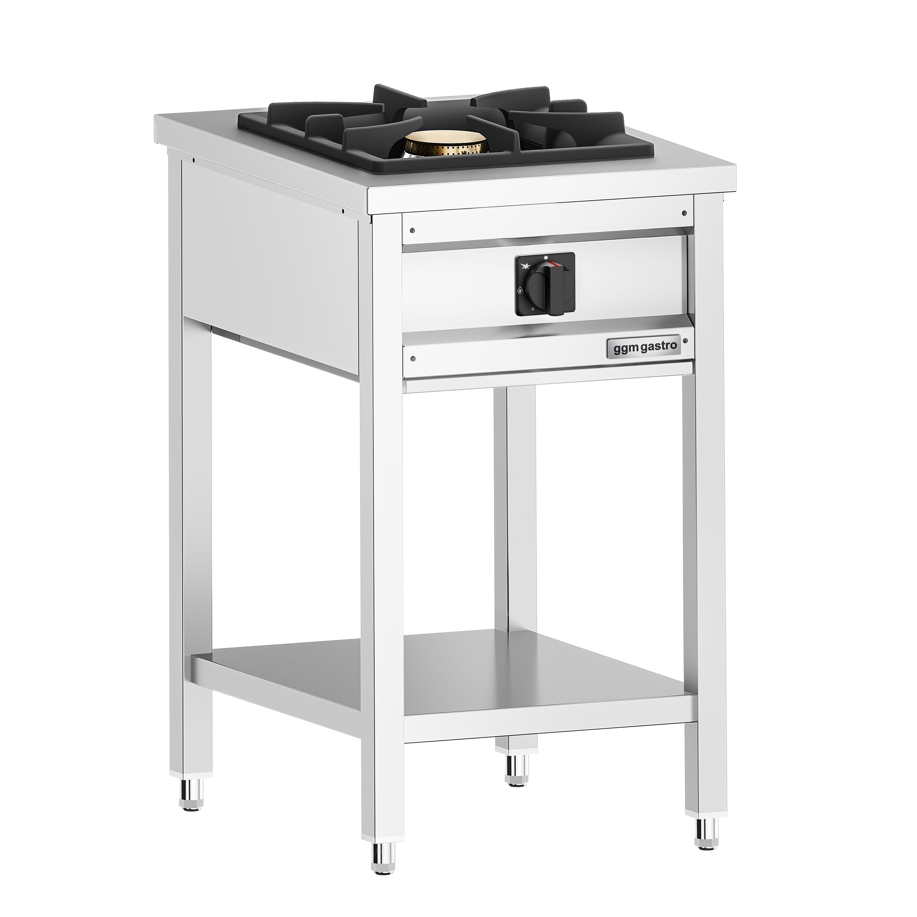 Fourneau à gaz – 8,5 kW – 1 brûleur – ouvert avec socle de base & tiroir de récupération