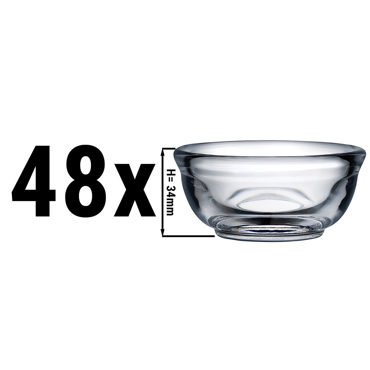 (48 Stück) GASTROBOUTIQUE - Glasschale - 73 cc