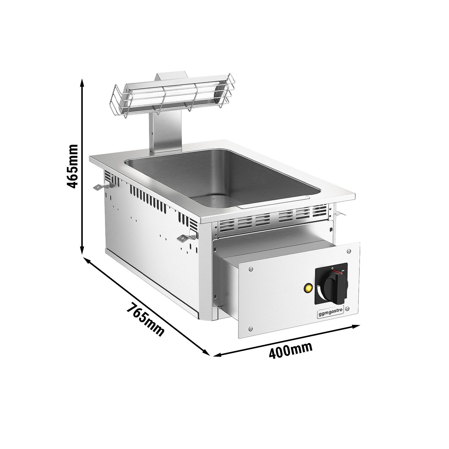Chauffe-frites électrique professionnel - 1,00kW - 1x GN 1/1