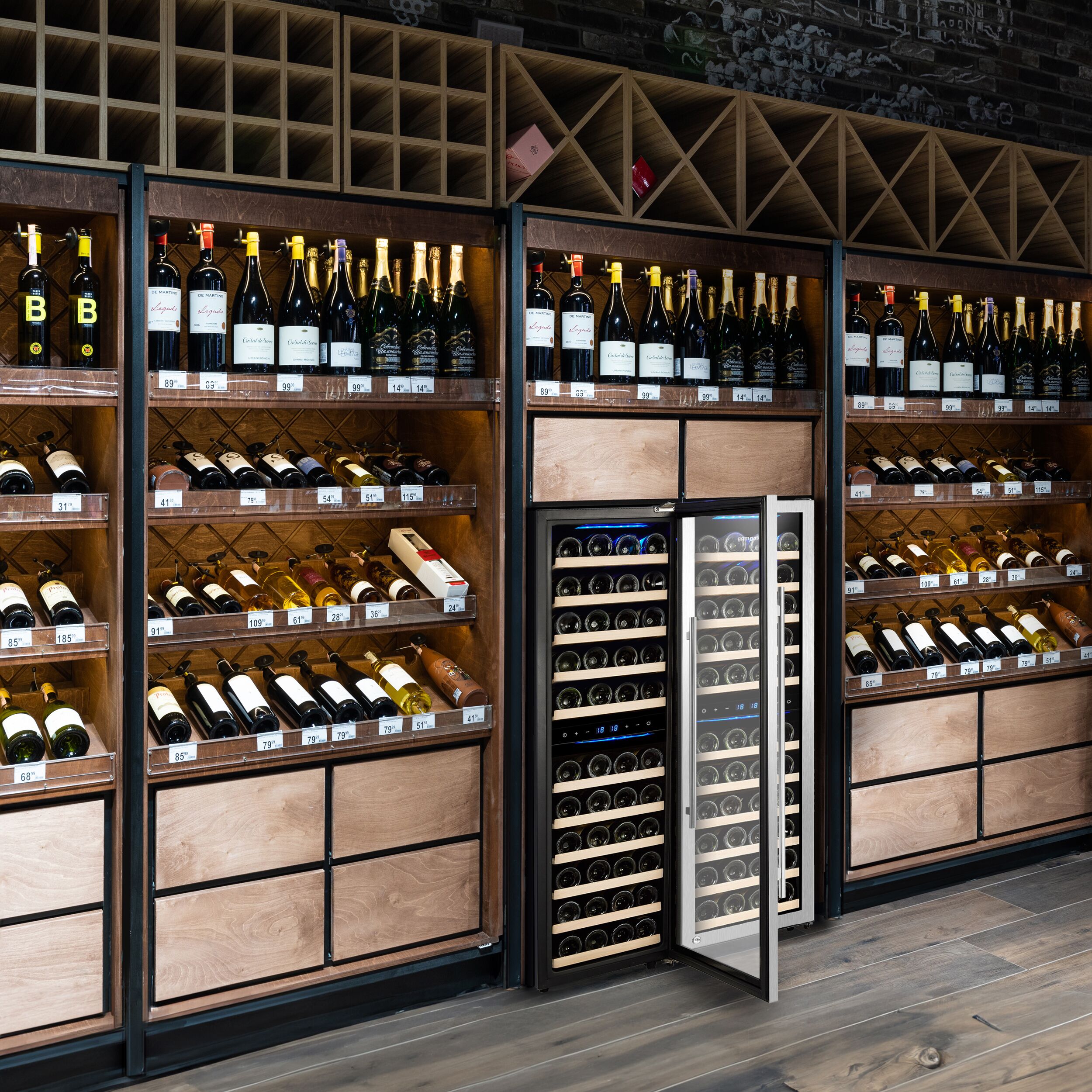 Cave à Vin - 2 Zones Climatiques - 160 Litres - max. 53 Bouteilles