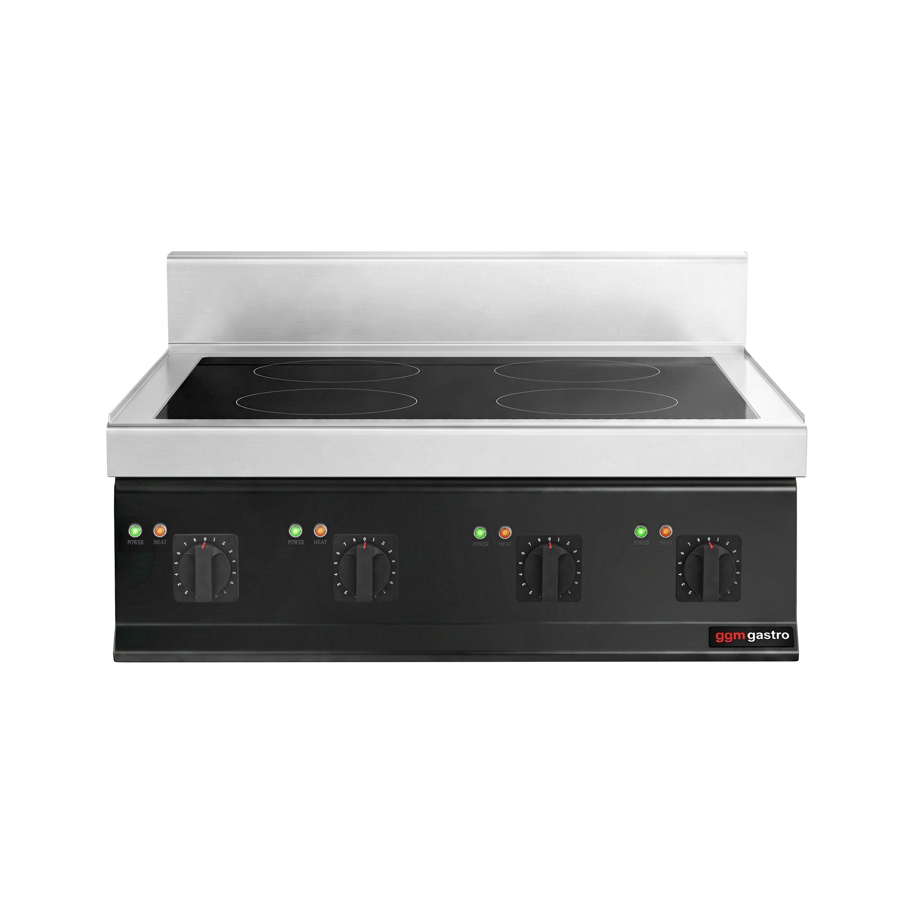 Cuisinière à induction - 14 kW - 4 plaques de cuisson