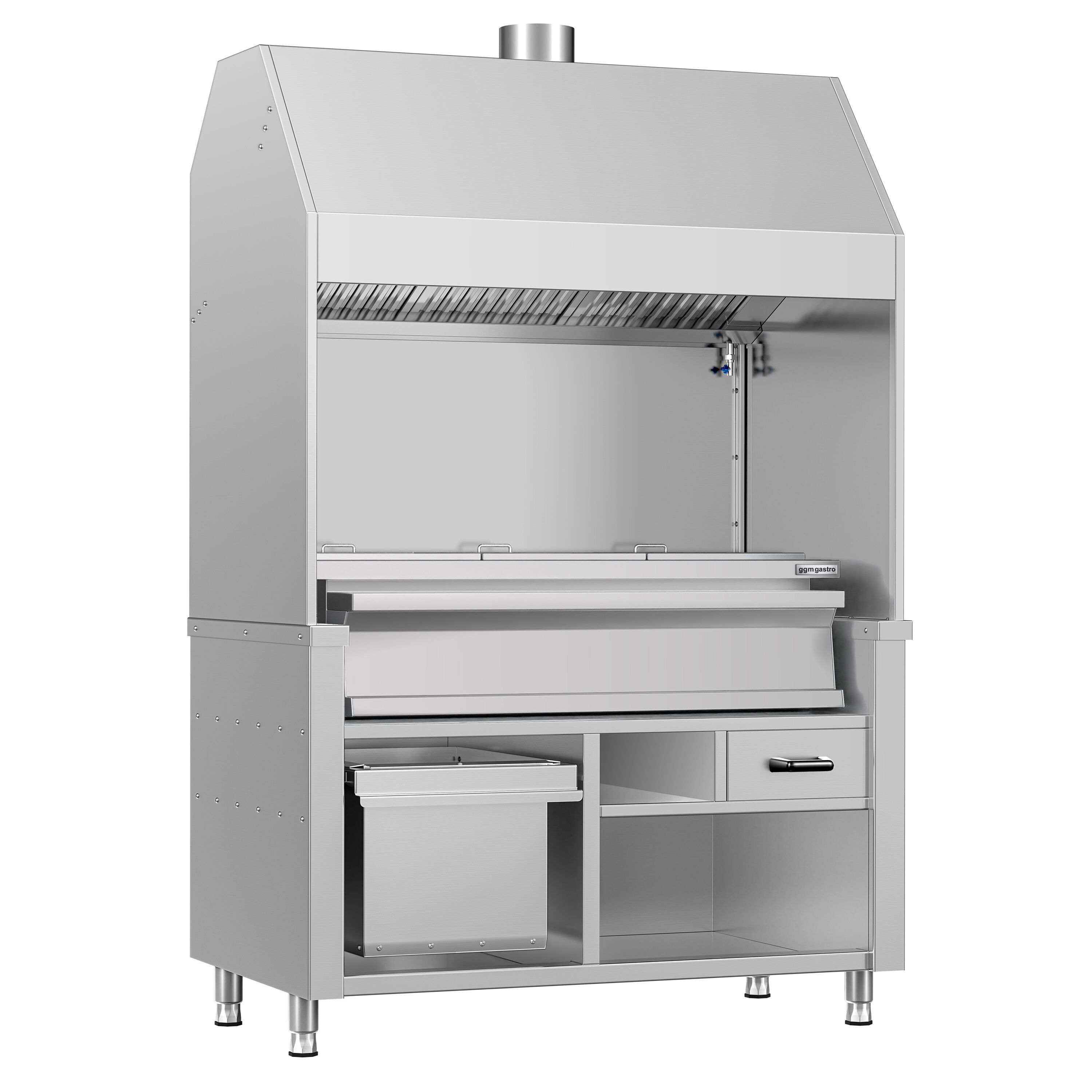 Charcoal Grill - 1360mm - 3 grill grates