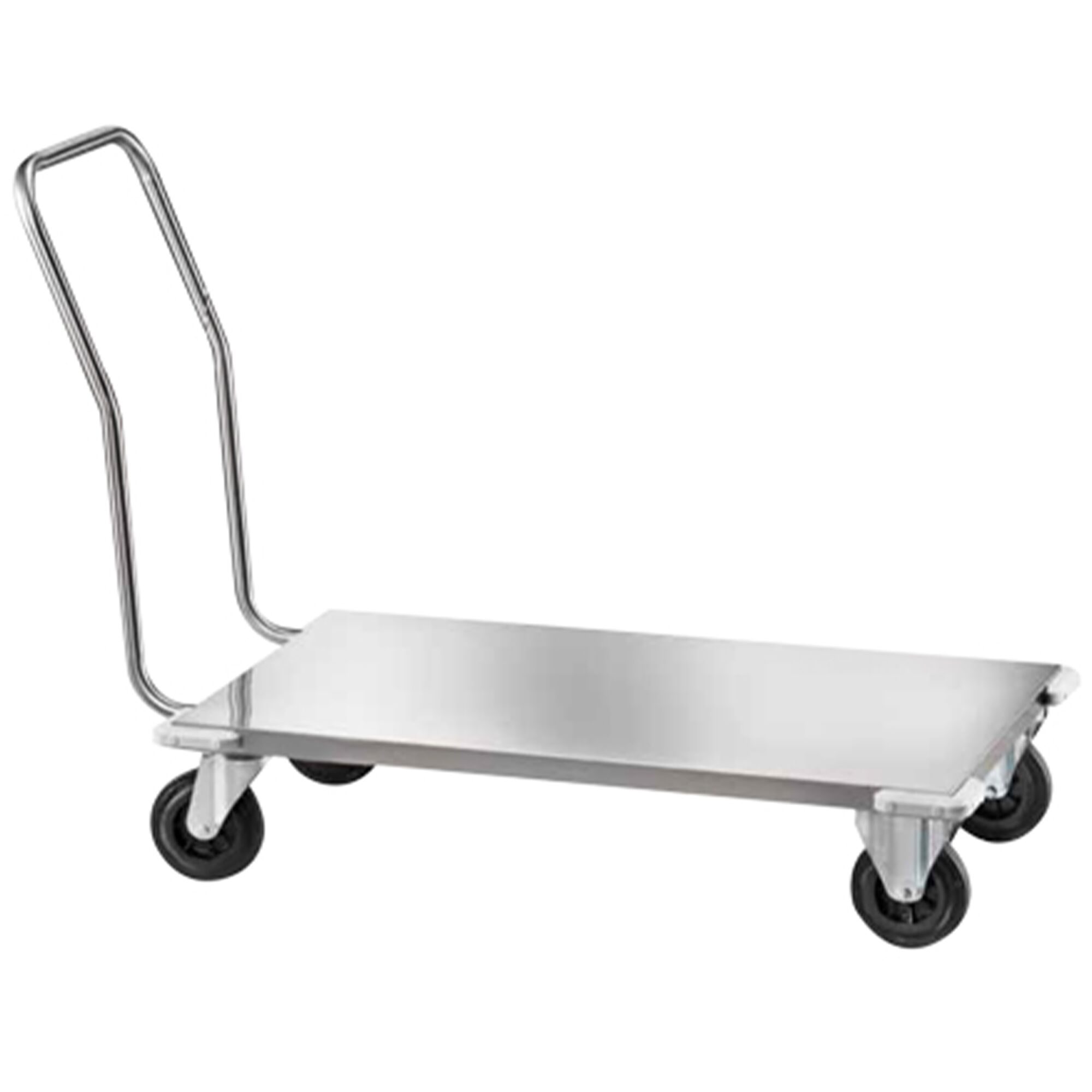 Chariot de transport en acier inoxydable - 610x1220mm - avec 1 surface de rangement en acier inoxydable - avec poignée